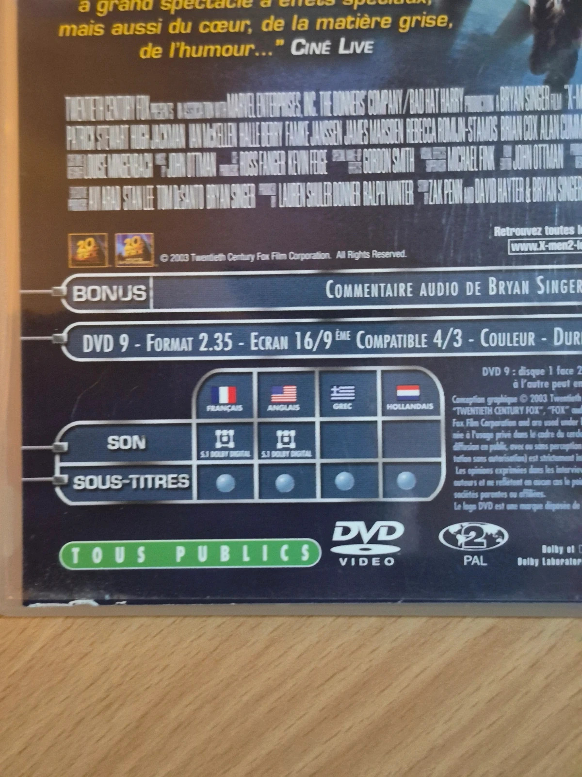 Dvd X-men 2 3