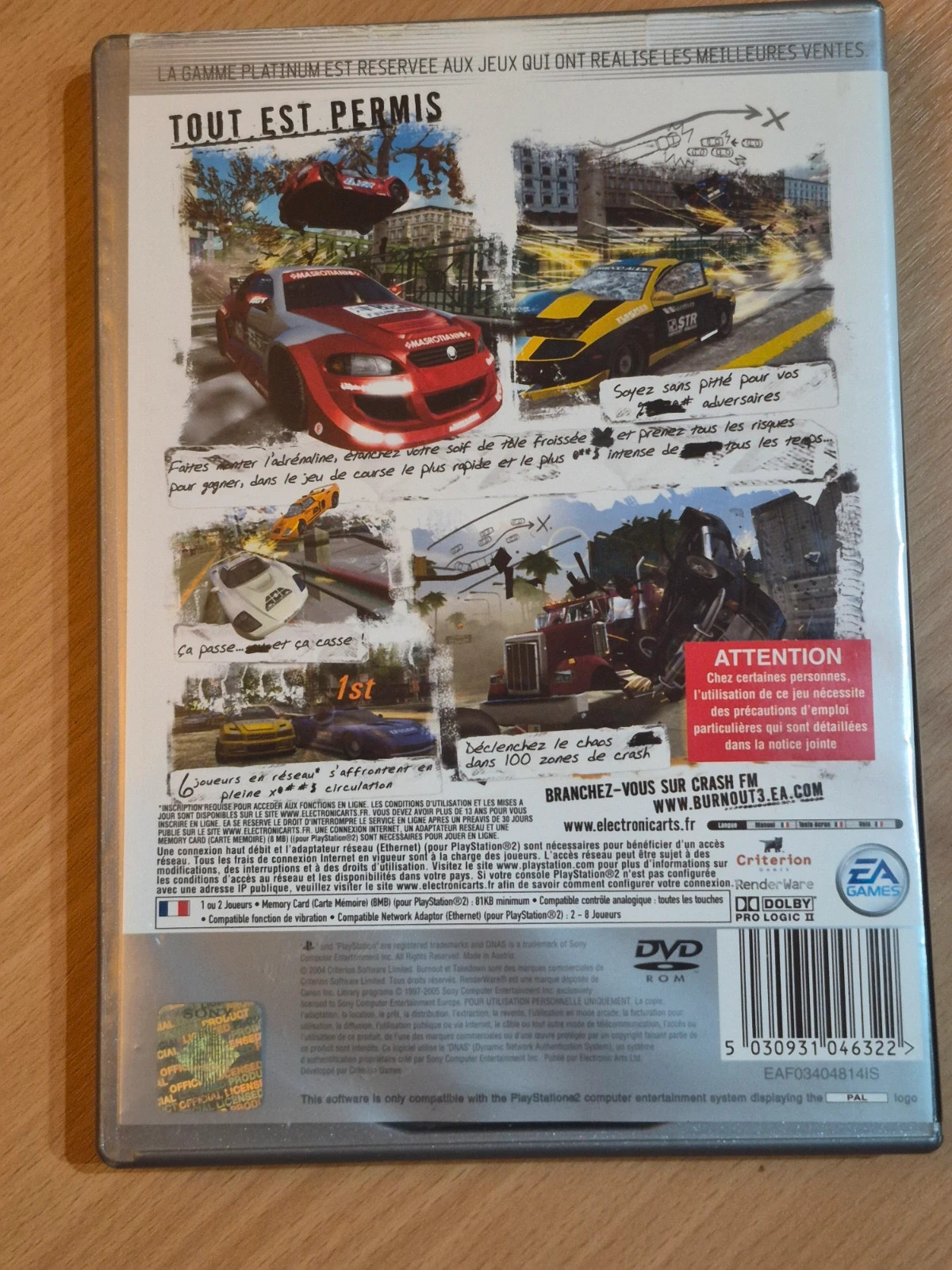 Jeu Burnout 3 Takedown pour PS2 complet 2