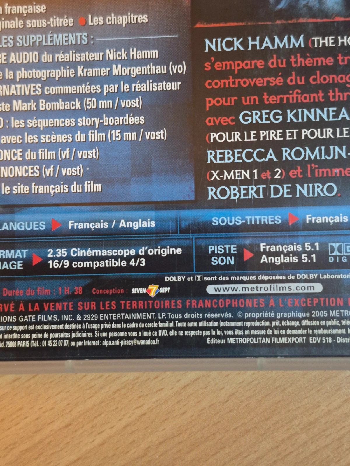 Dvd Godsend expérience interdite 3