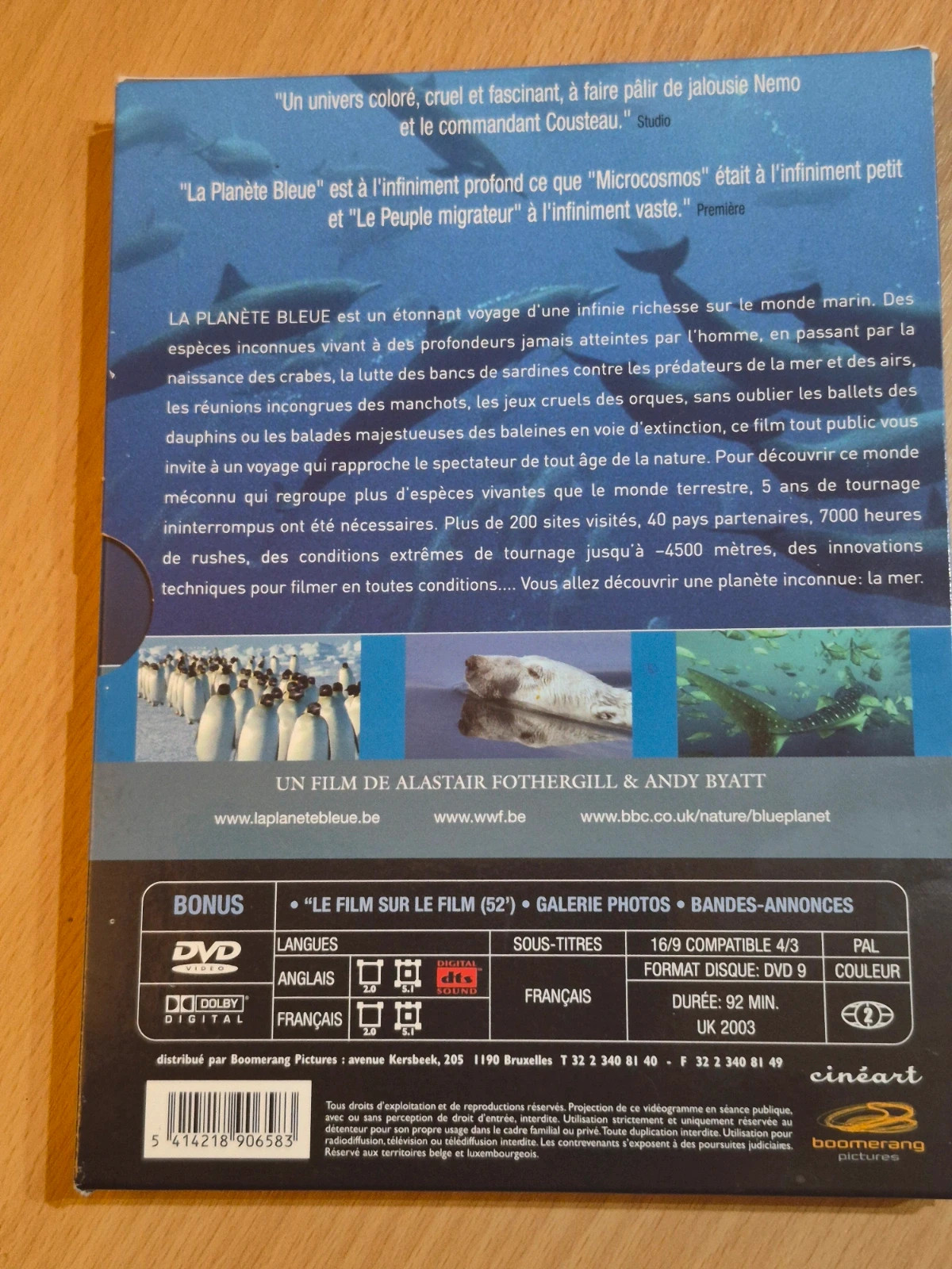 Coffret Dvd La Planète Bleu 2