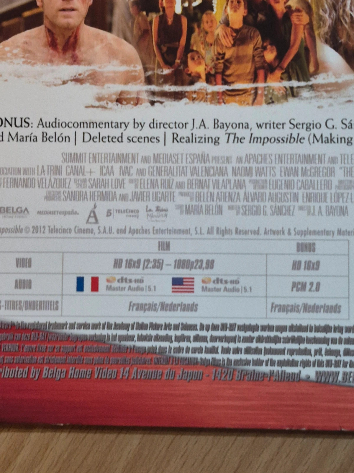 Blu-ray et Dvd The Impossible 3
