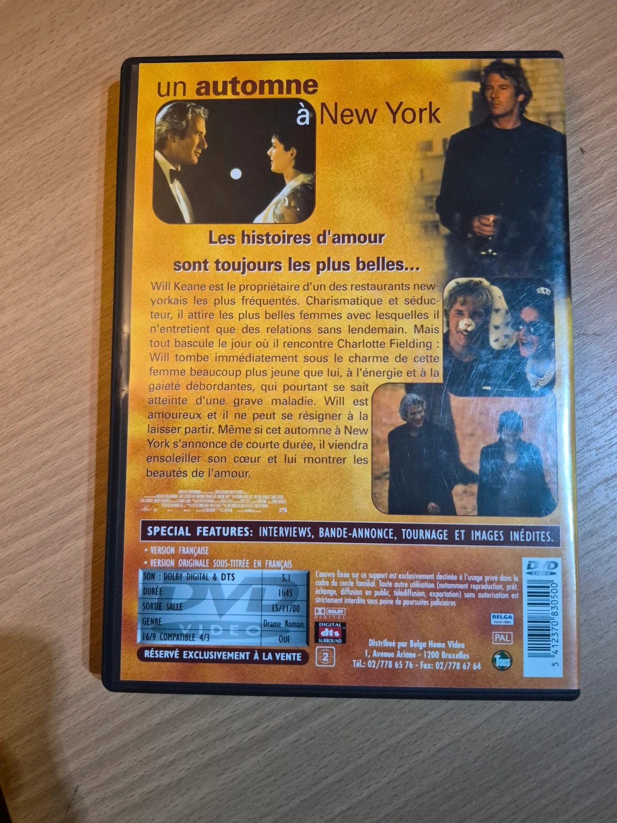 Dvd un automne à New-York 2