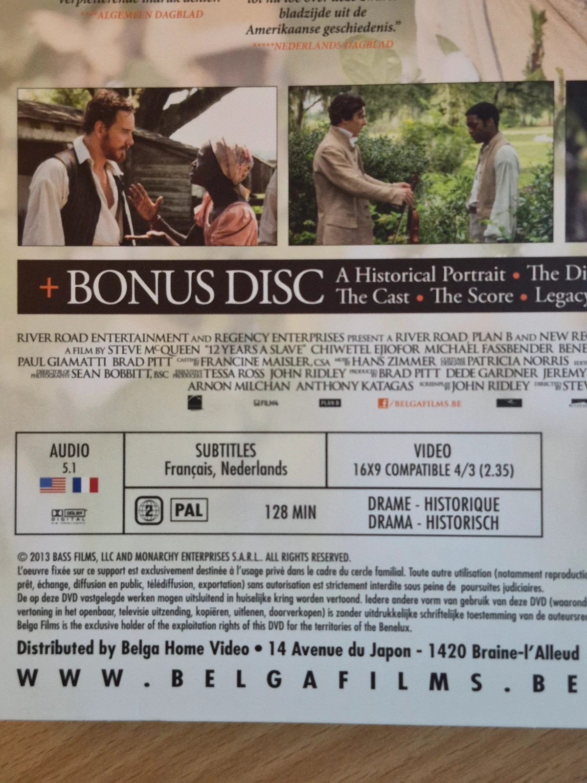 Dvd 12 Years a slave 3