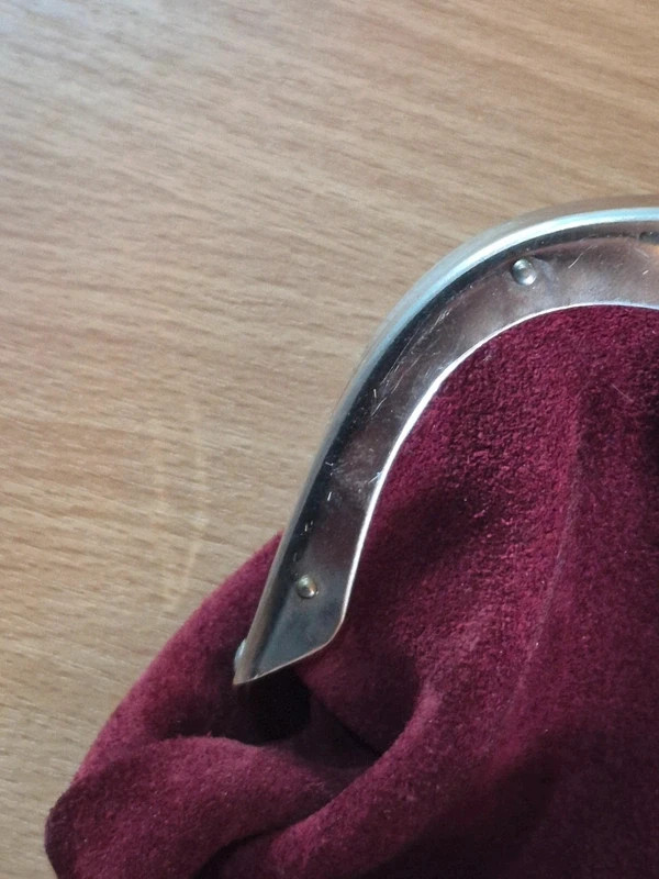 Porte feuille vintage en daim bordeaux 4