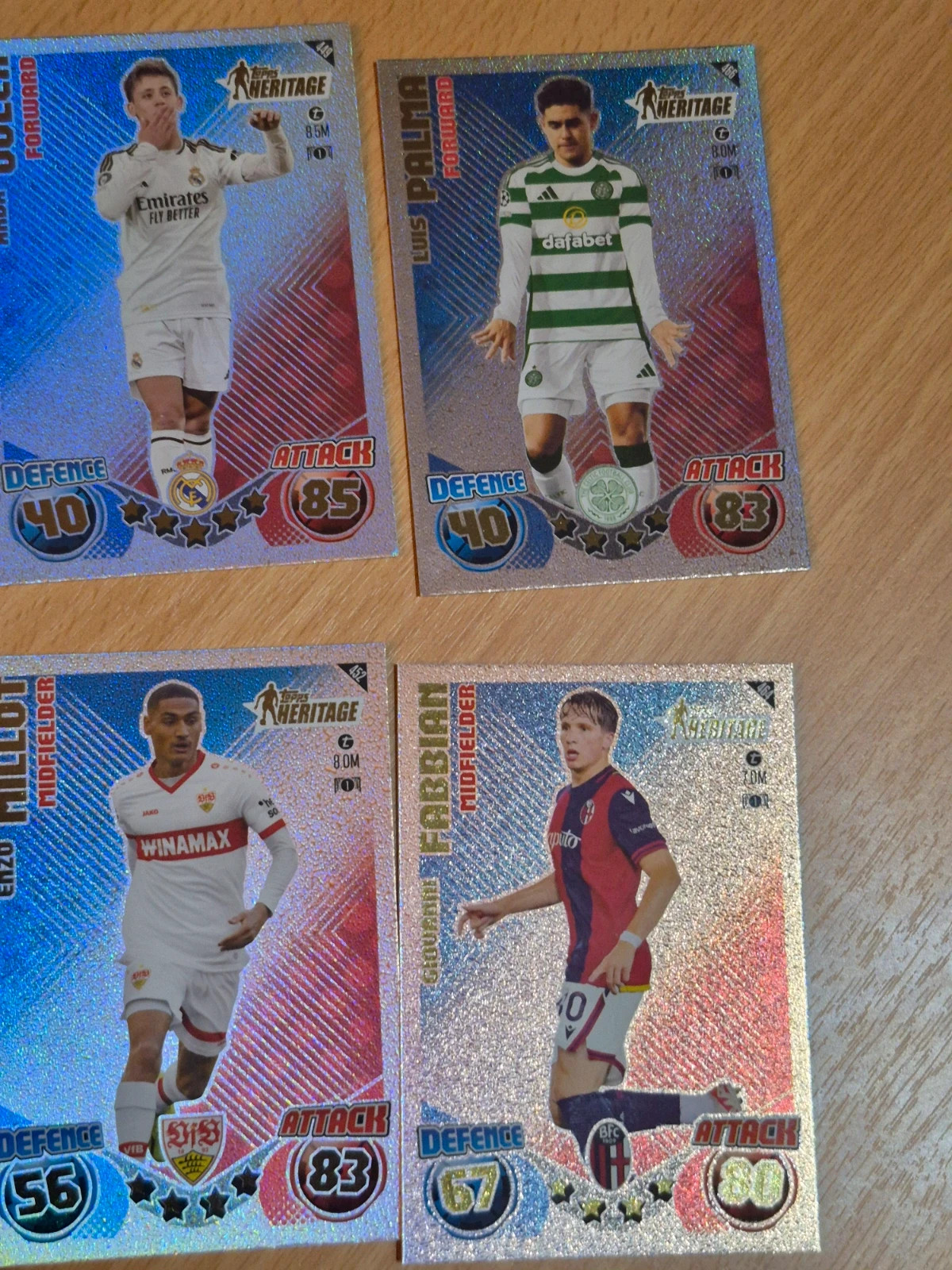 Lot de 27 cartes topps match attax heritage 2 ème partie – Topps 4