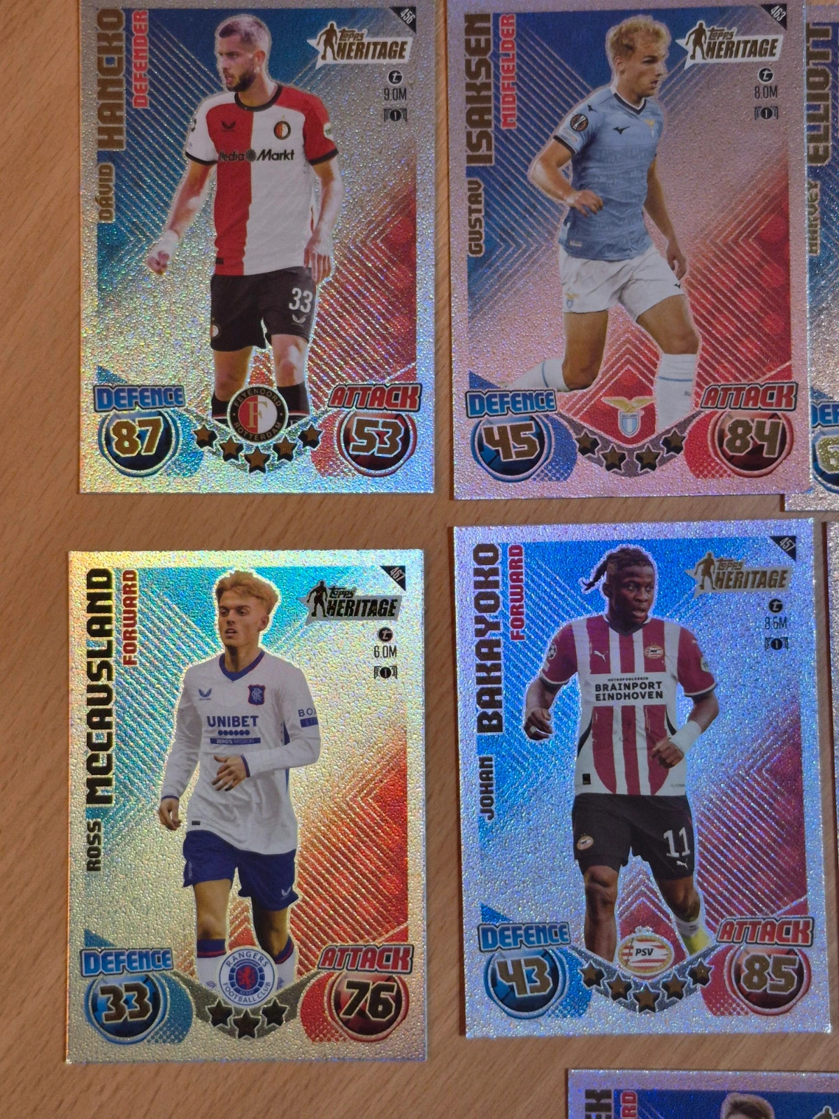 Lot de 27 cartes topps match attax heritage 2 ème partie – Topps 5
