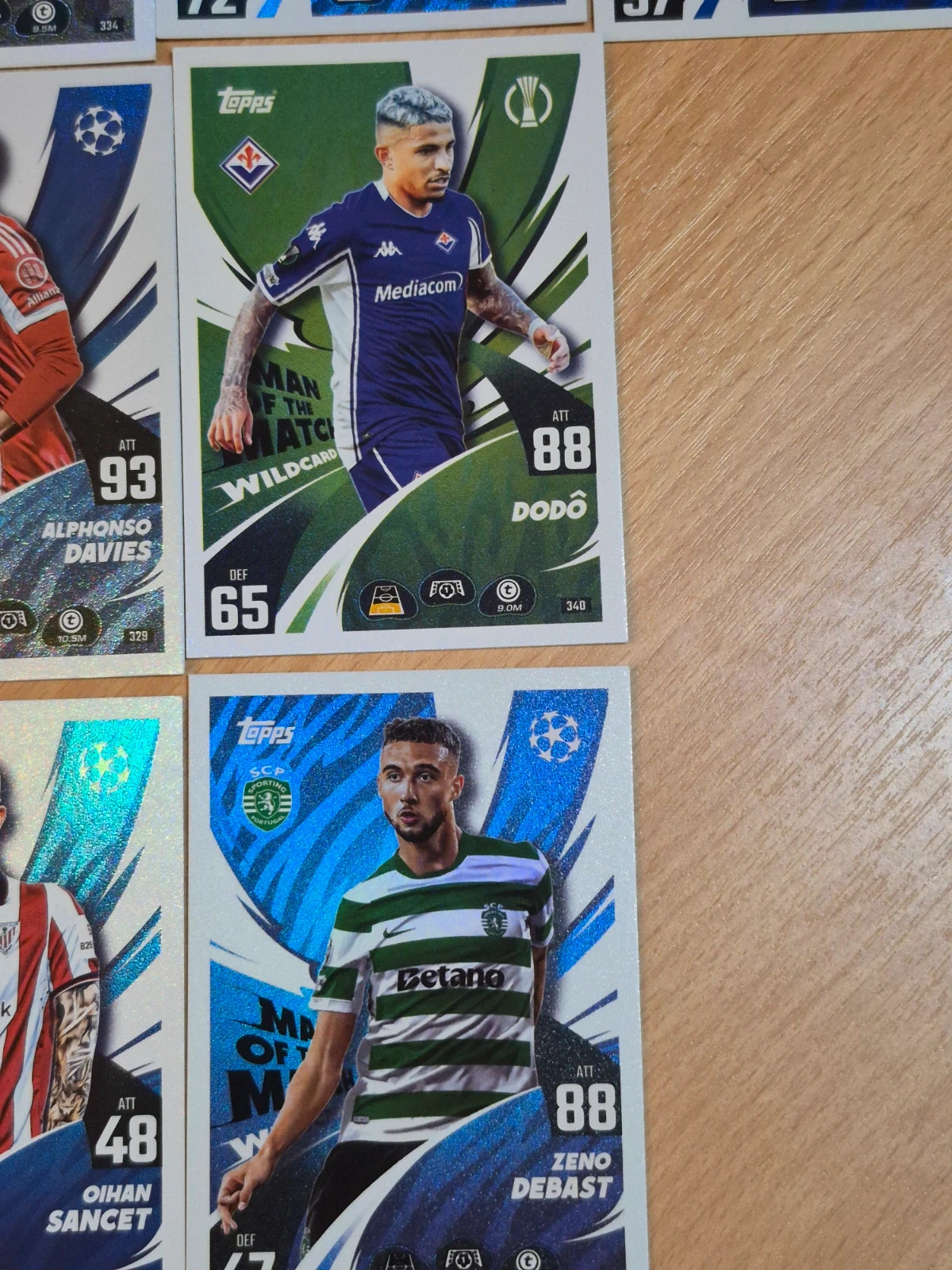 Lot de 26 cartes +1 double topps match attax man of match wildcard – Topps 4