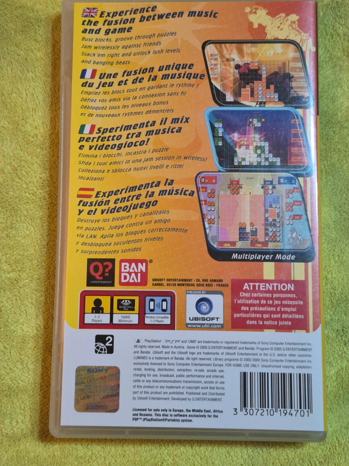 Jeu Lumines pour PSP complet 2