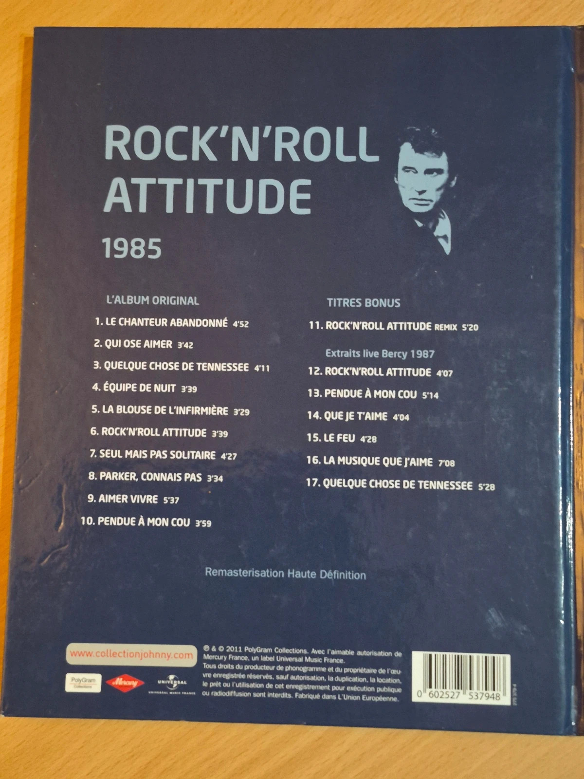 CD collector Johnny Hallyday rock'n'roll attitude +livret 2