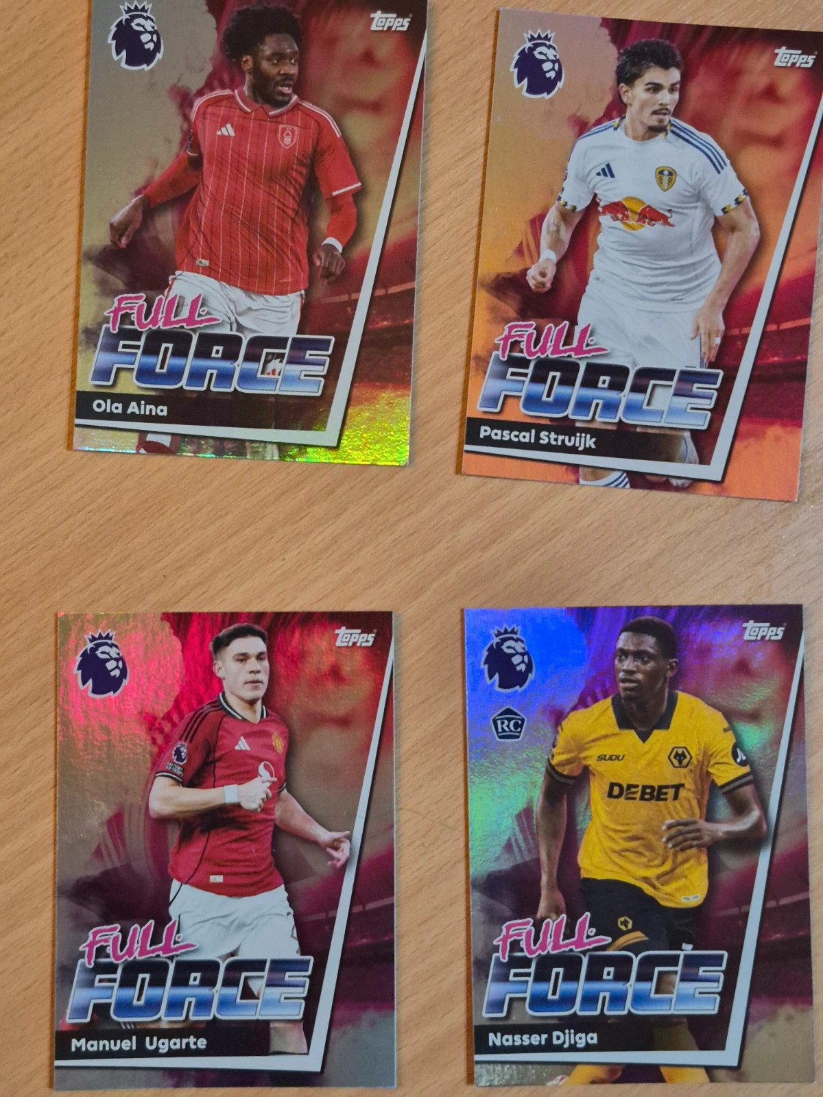 Lot de 20 cartes topps Full Force – Topps 5