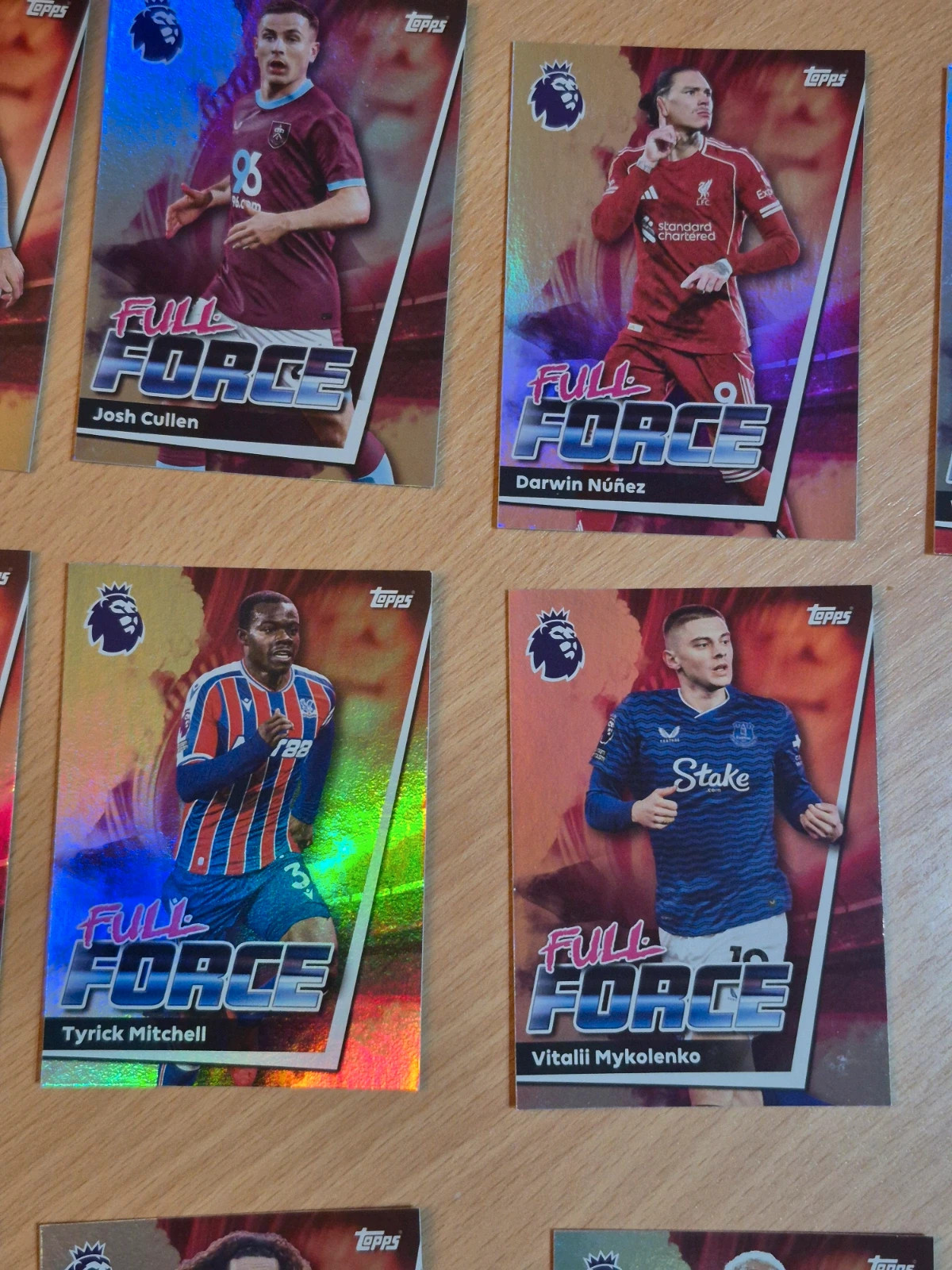 Lot de 20 cartes topps Full Force – Topps 3
