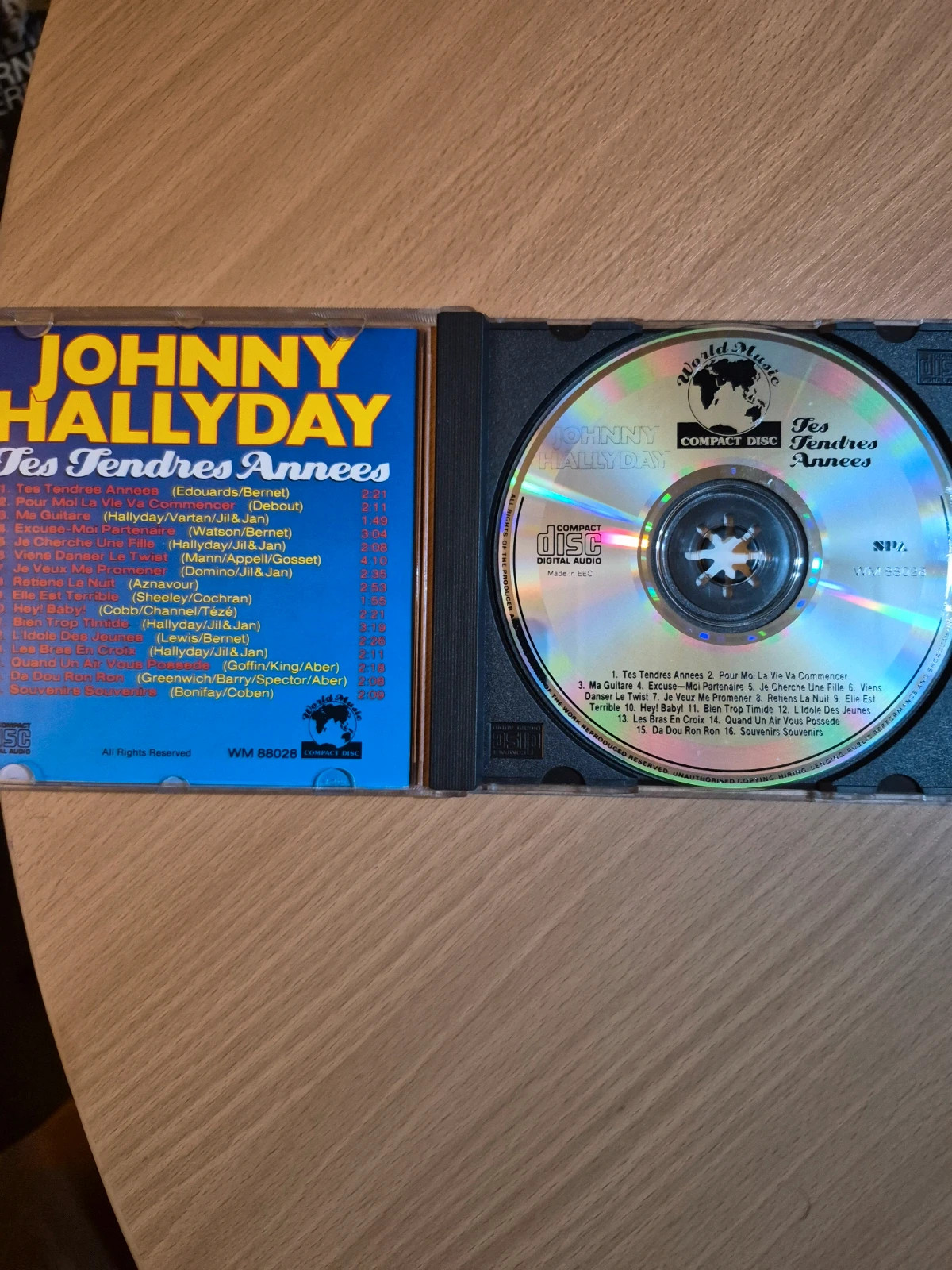 Cd audio Johnny Hallyday tes tendres années 3