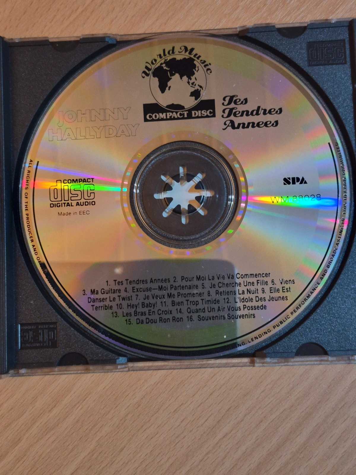 Cd audio Johnny Hallyday tes tendres années 4
