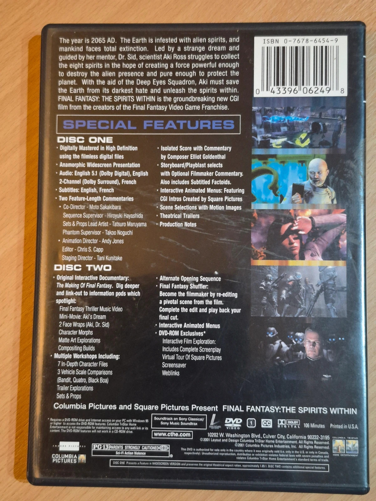 Dvd Final Fantasy The Spirits within 2