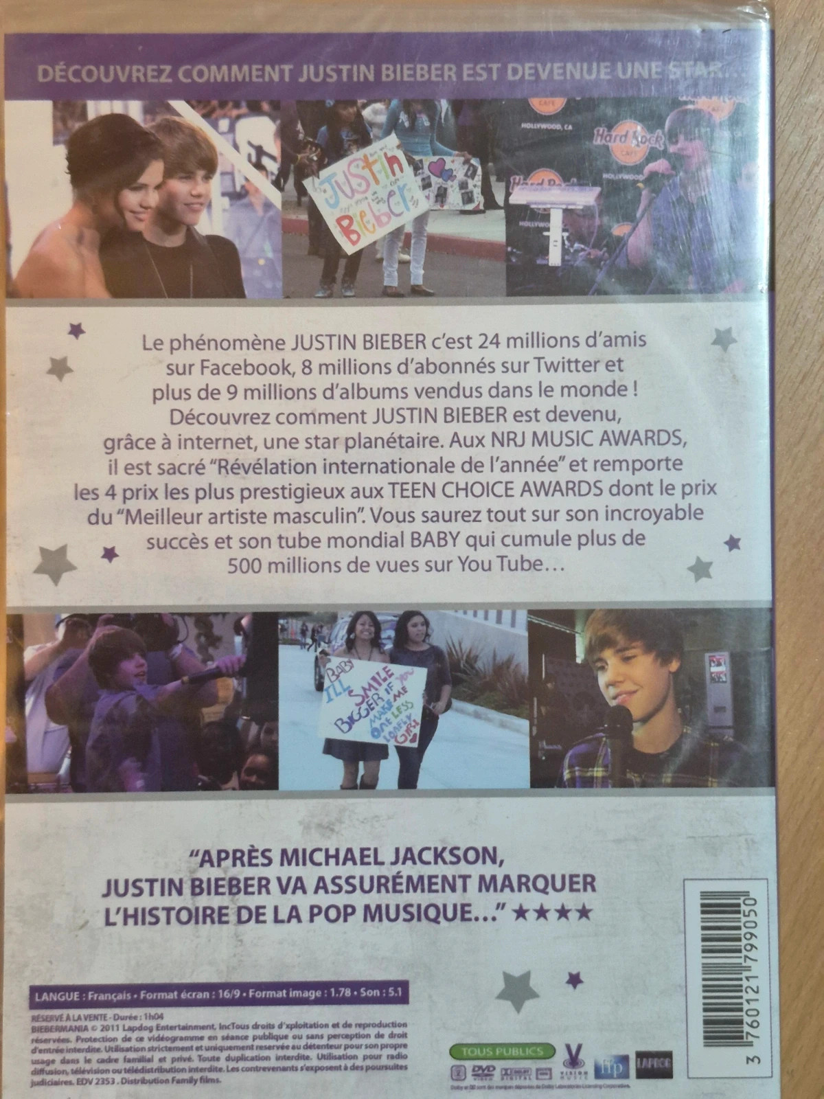 Dvd Bieber Mania sous blister 2