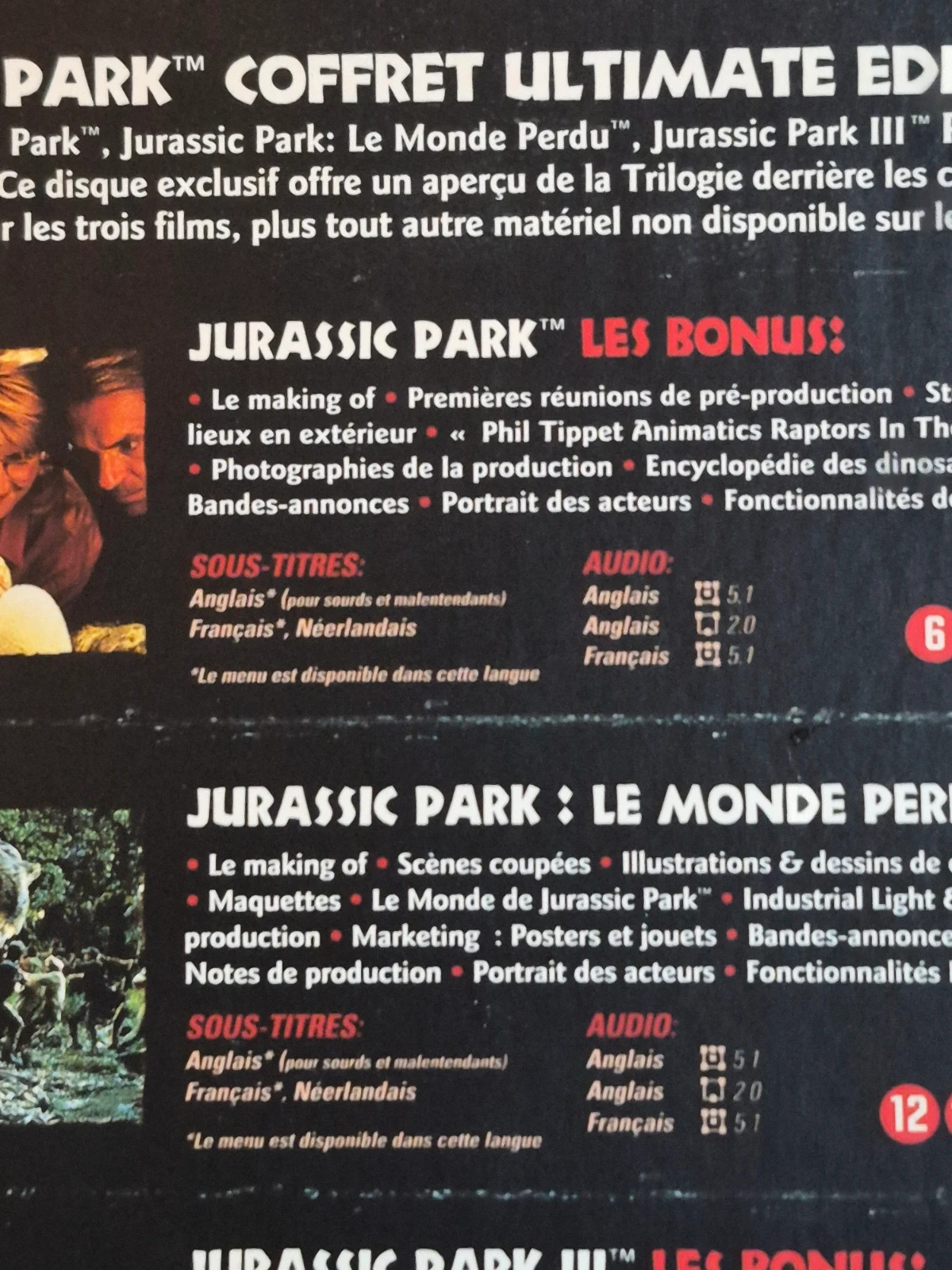 Coffret Dvd Jurassic Park ultimate edition 3