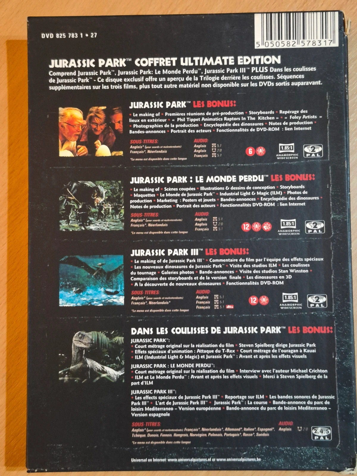Coffret Dvd Jurassic Park ultimate edition 2