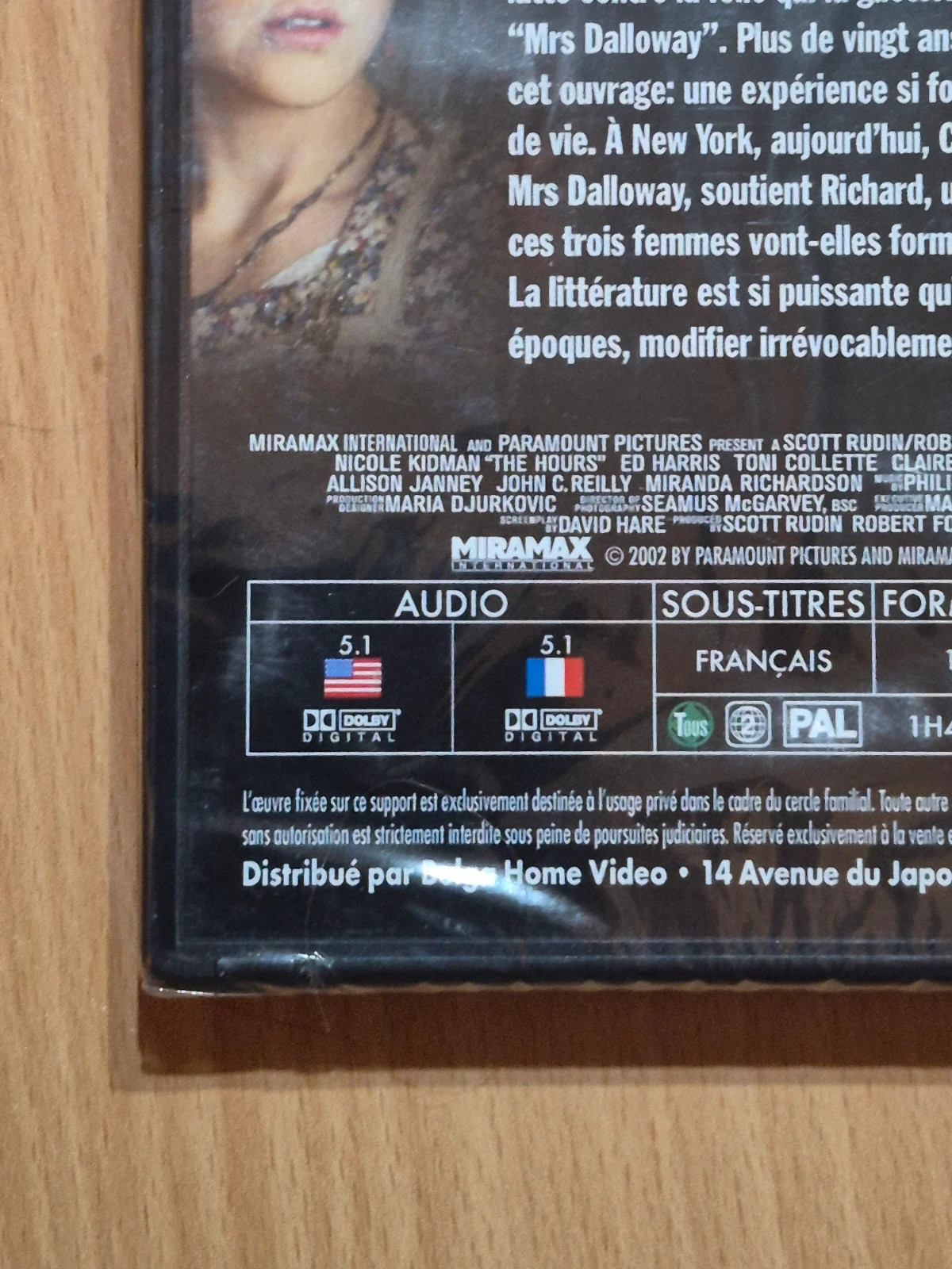 Dvd The Hours sous blister 3