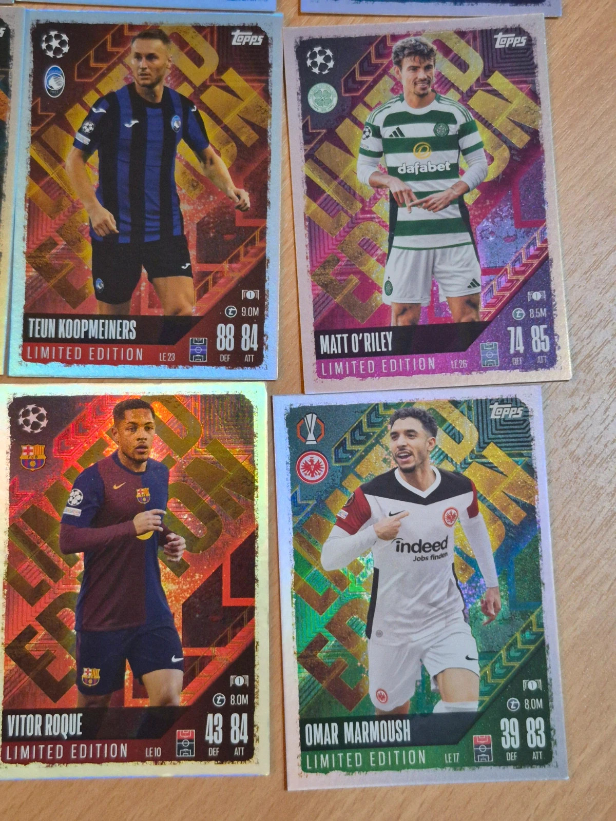 Lot de 26 cartes topps match attax limited edition – Topps 4