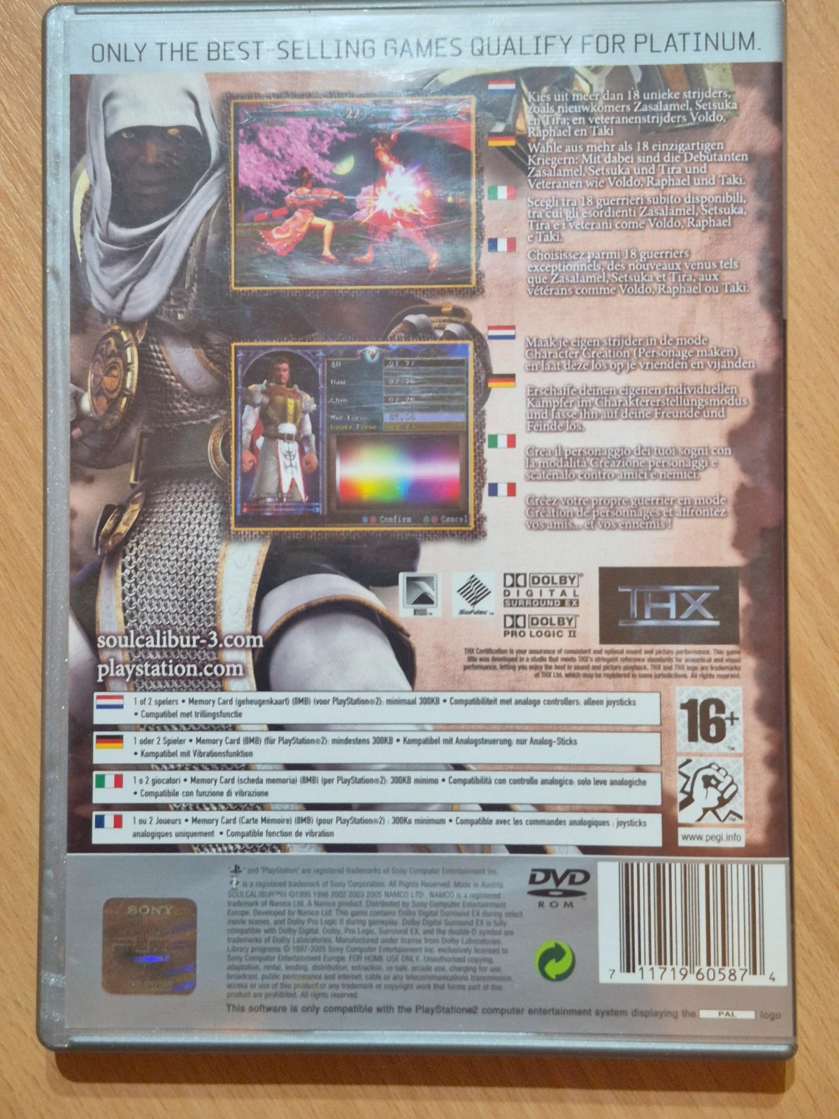 Jeu Soul Calibur version platinum complet 2