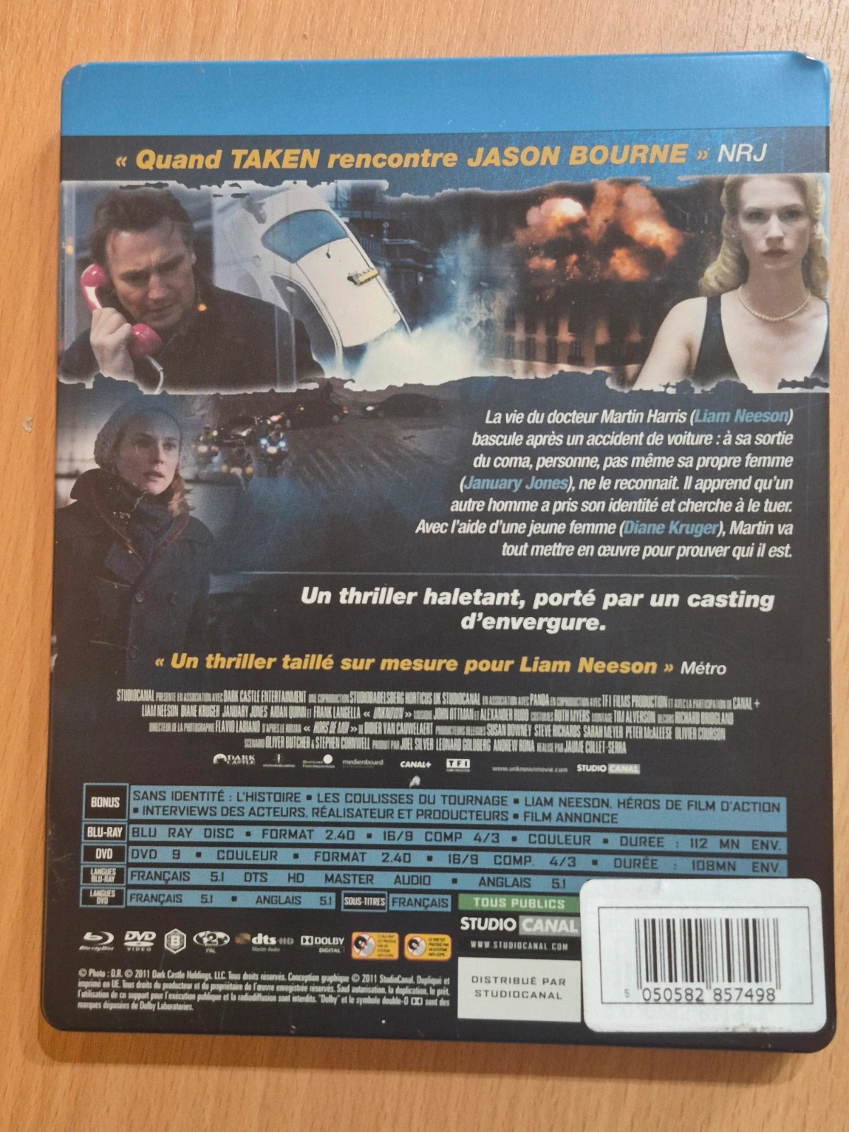 Blu-ray +Dvd steelbook sans identité 3