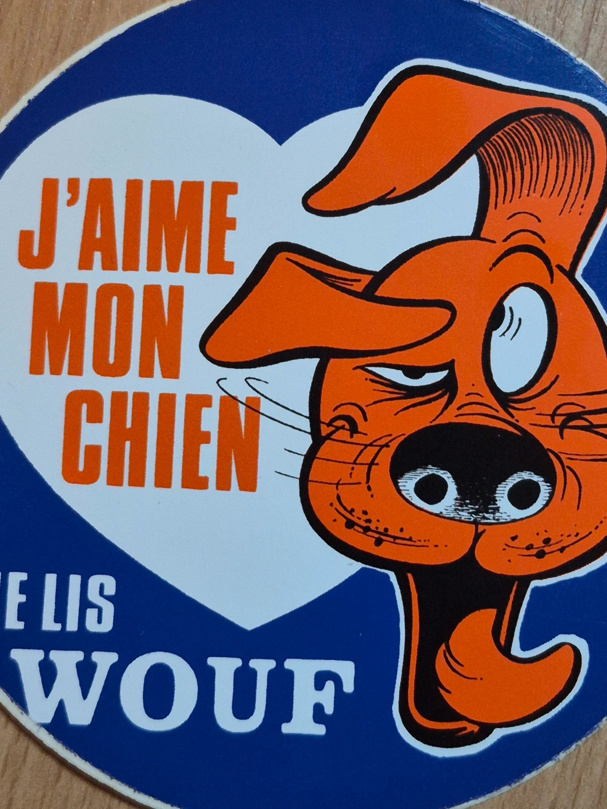 Autocollant vintage années 90 magazine Wouf – Wouf 3