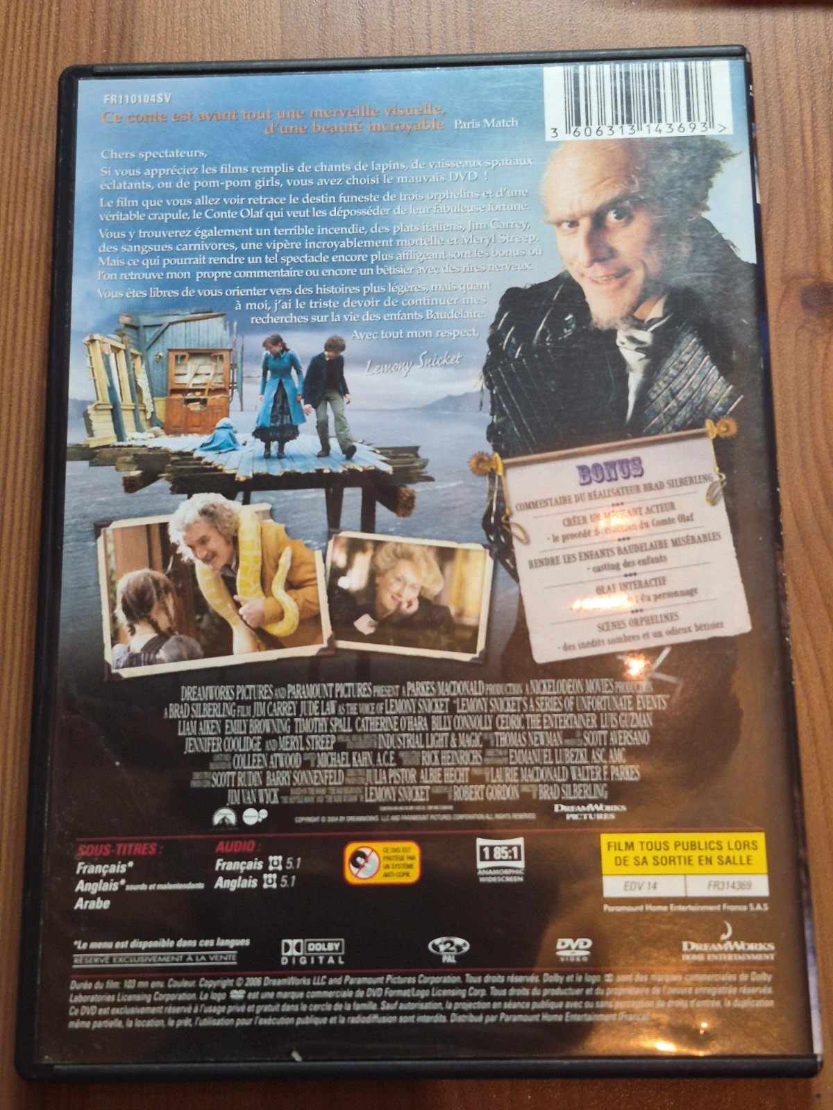 Dvd orphelins baudelaire 2