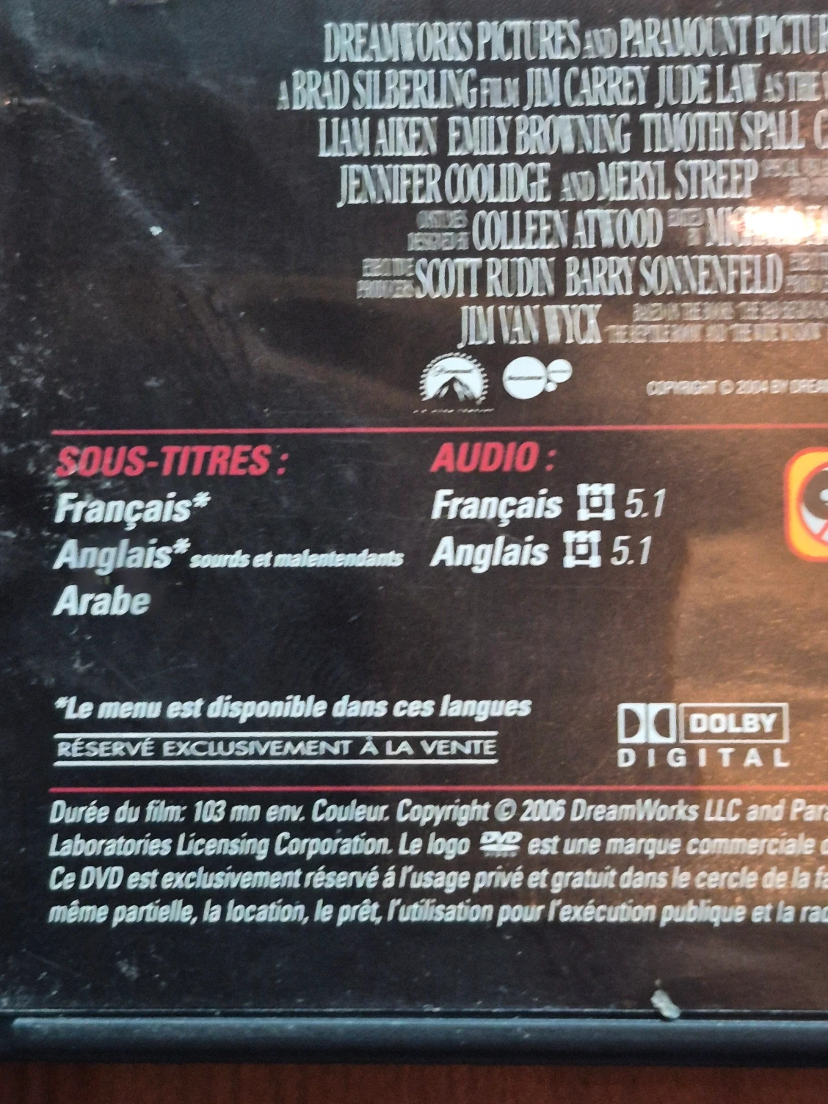 Dvd orphelins baudelaire 3