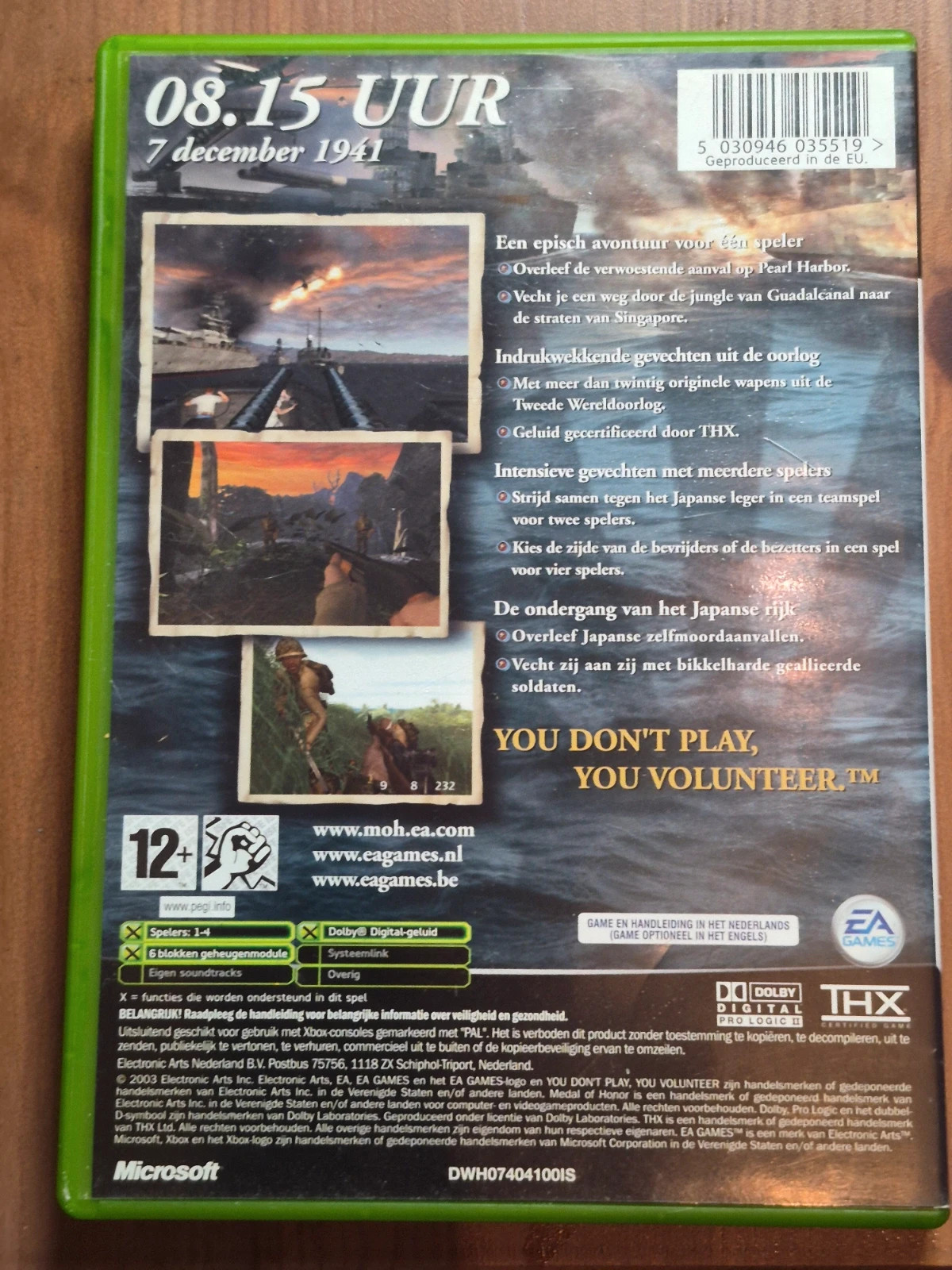 Jeu Medal of Honor rising sun Xbox 2