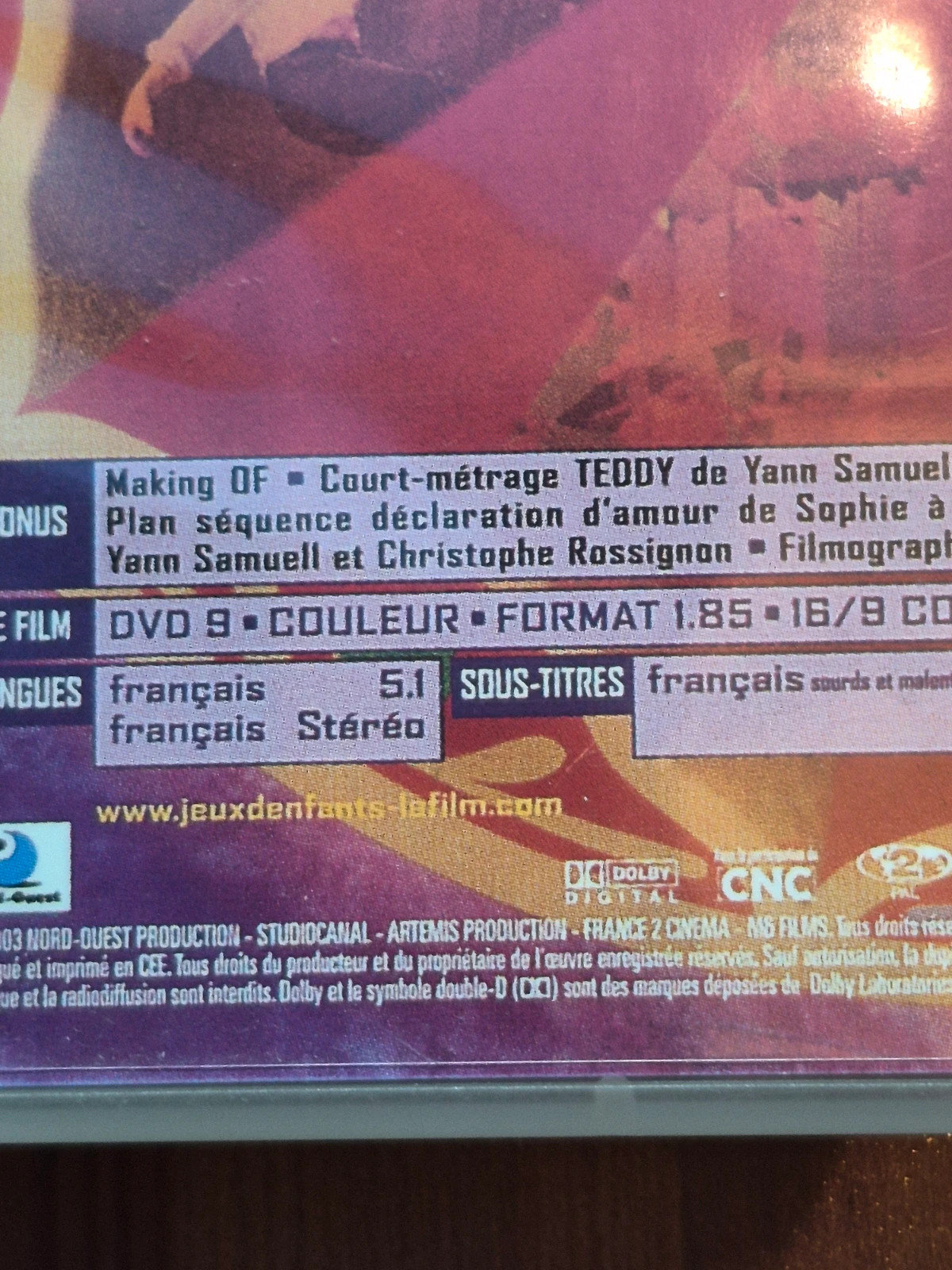 Dvd jeux d'enfants 3