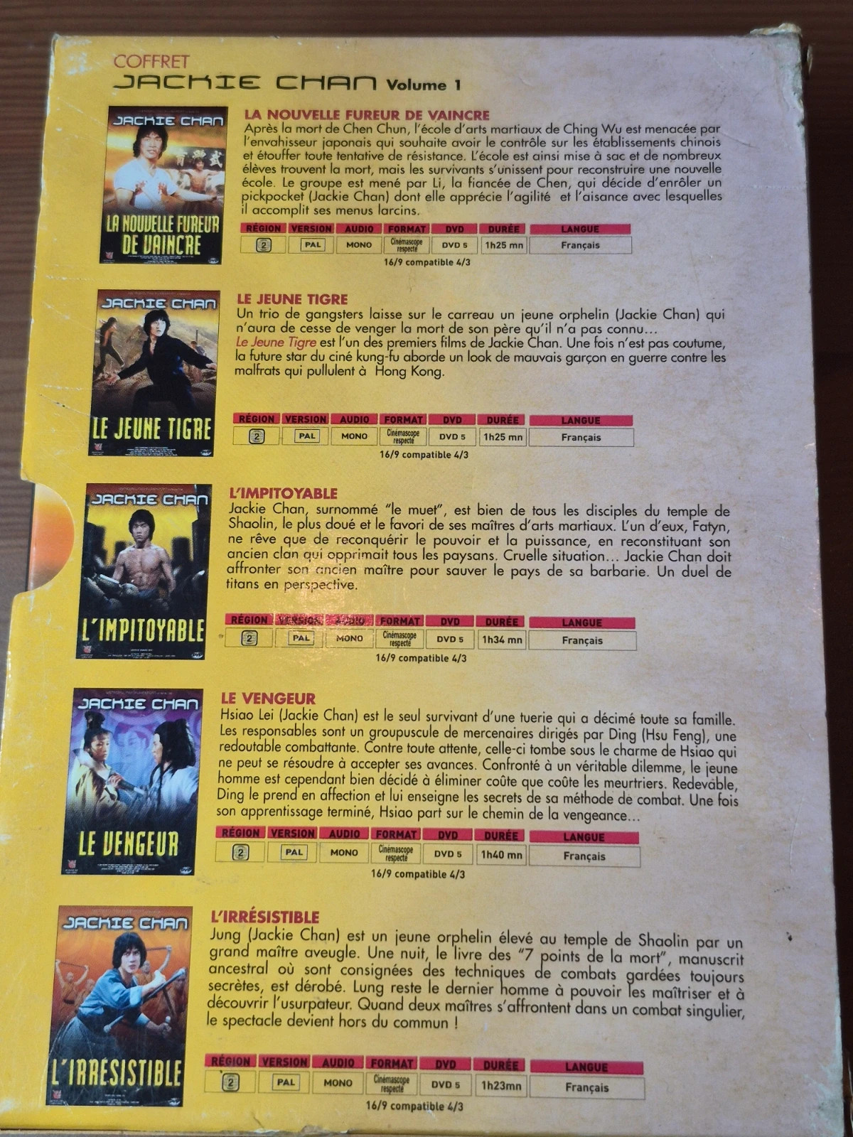 Coffret Dvd Jackie Chan volume 1 2