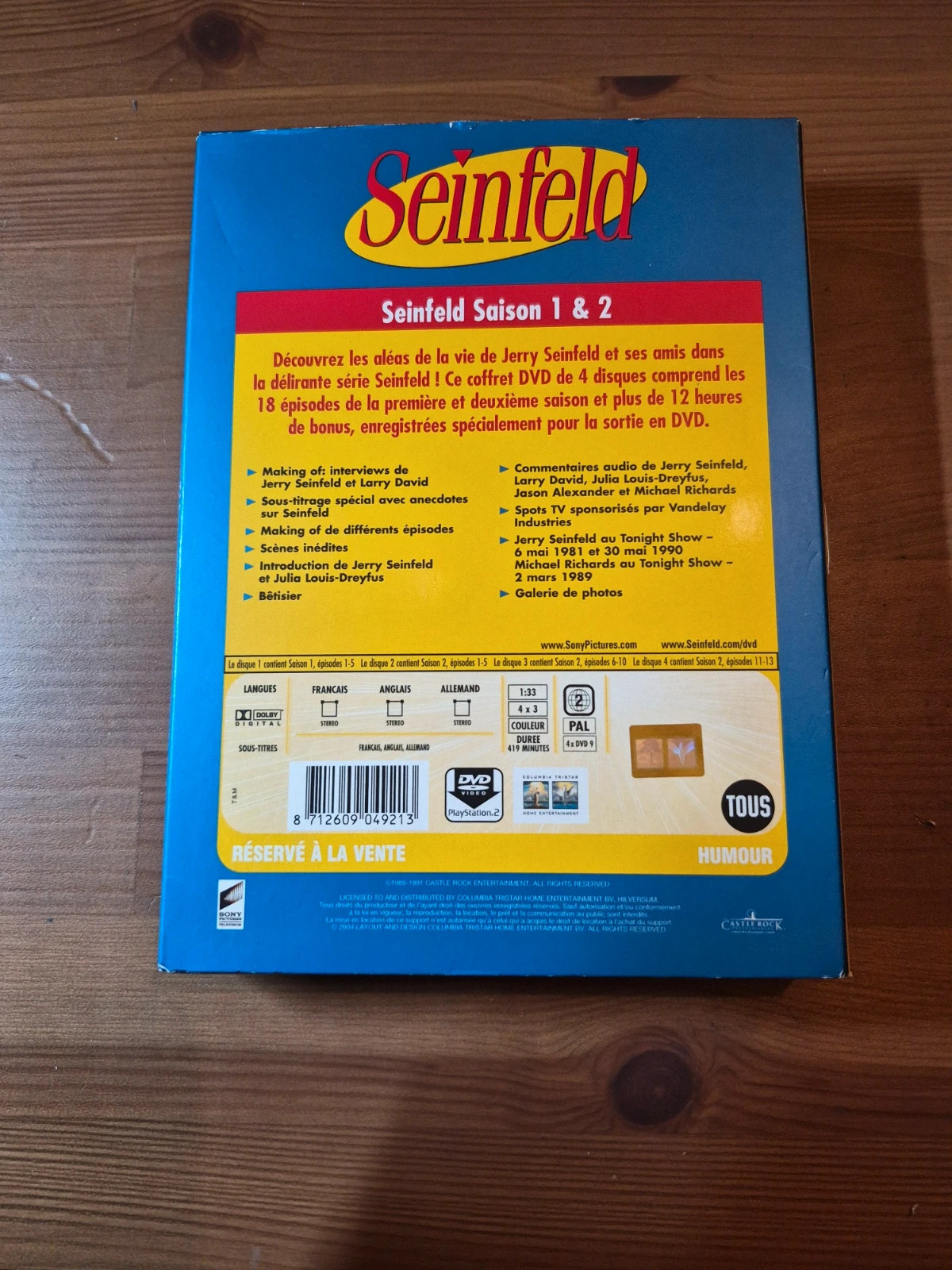 Coffret Dvd Seinfeld saison 1&2 2