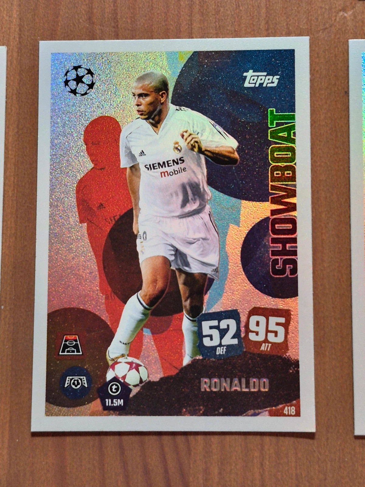 Lot de 9 cartes match attax showboat – Topps 3