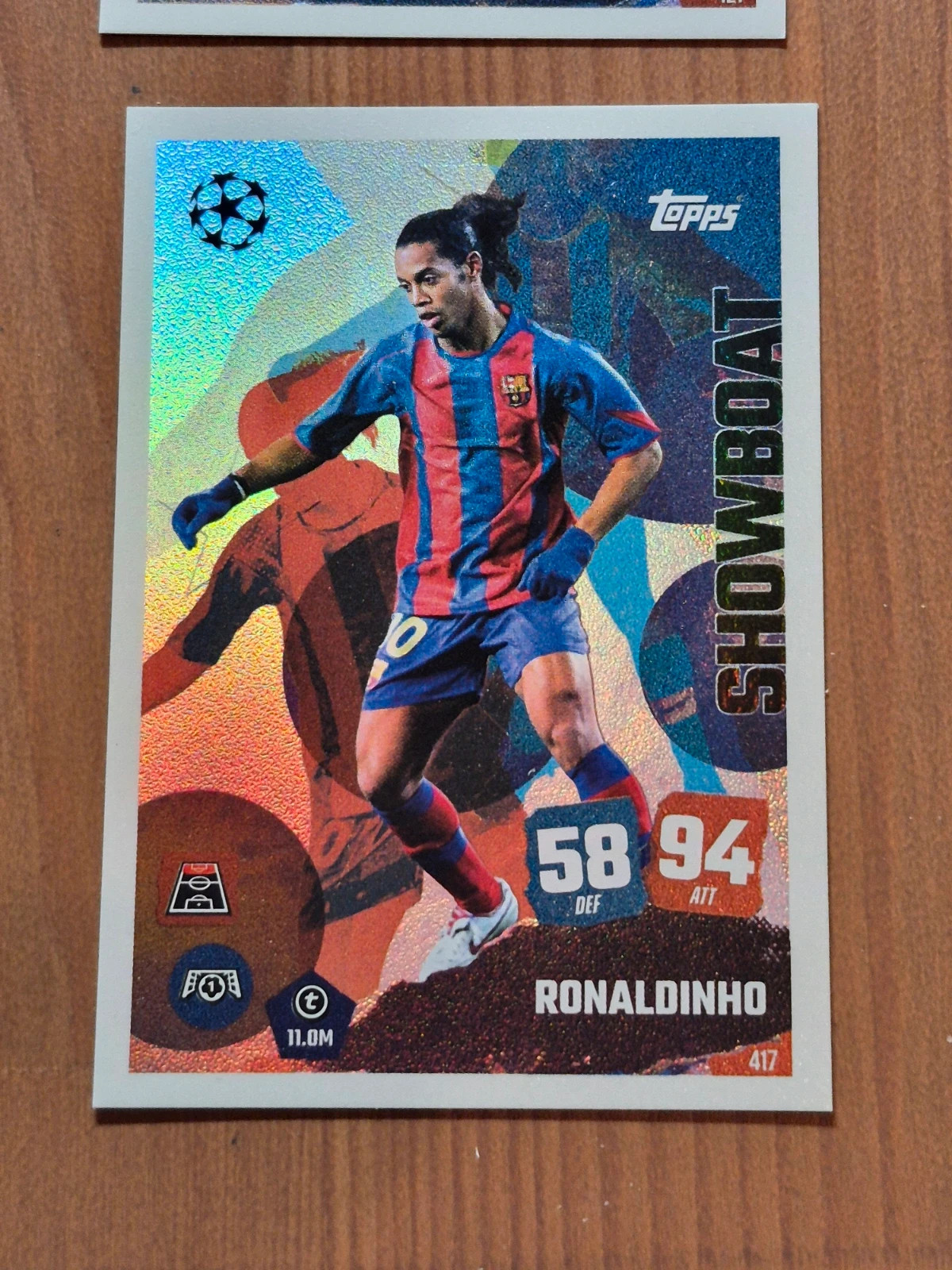 Lot de 9 cartes match attax showboat – Topps 5