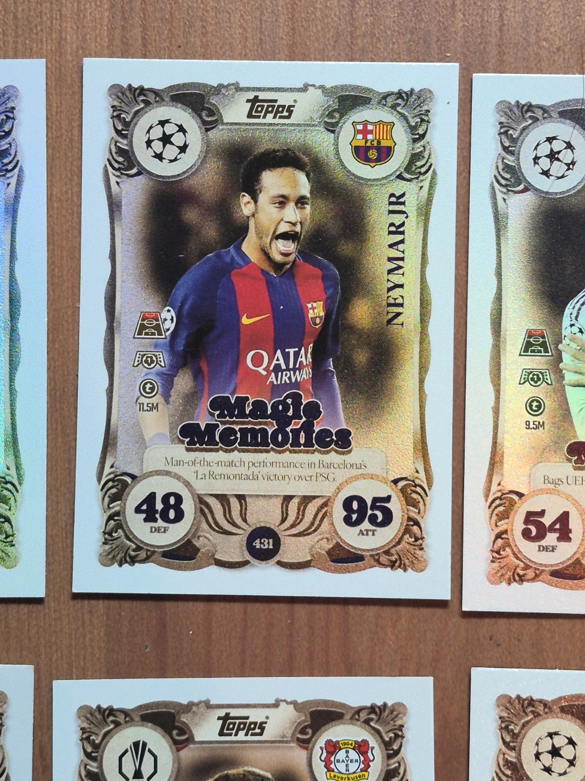 Lot de 17 cartes match attax memories – Topps 3