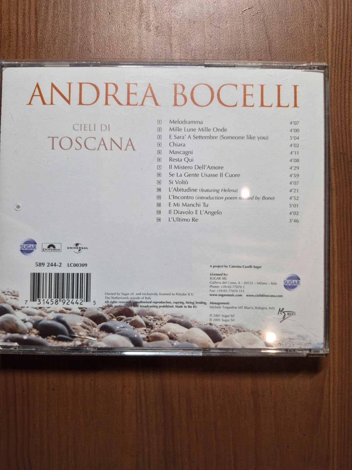 Cd audio Andrea Bocelli (cieli di toscana) 2