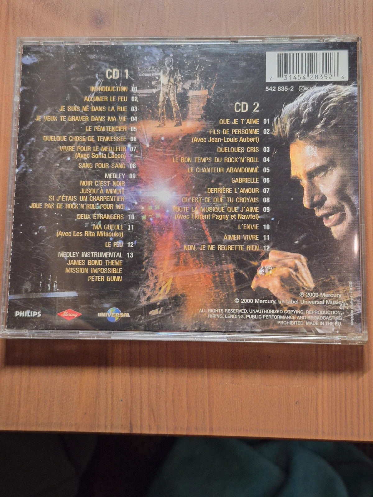 Cd audio 100% Johnny live à la tour eiffel 2