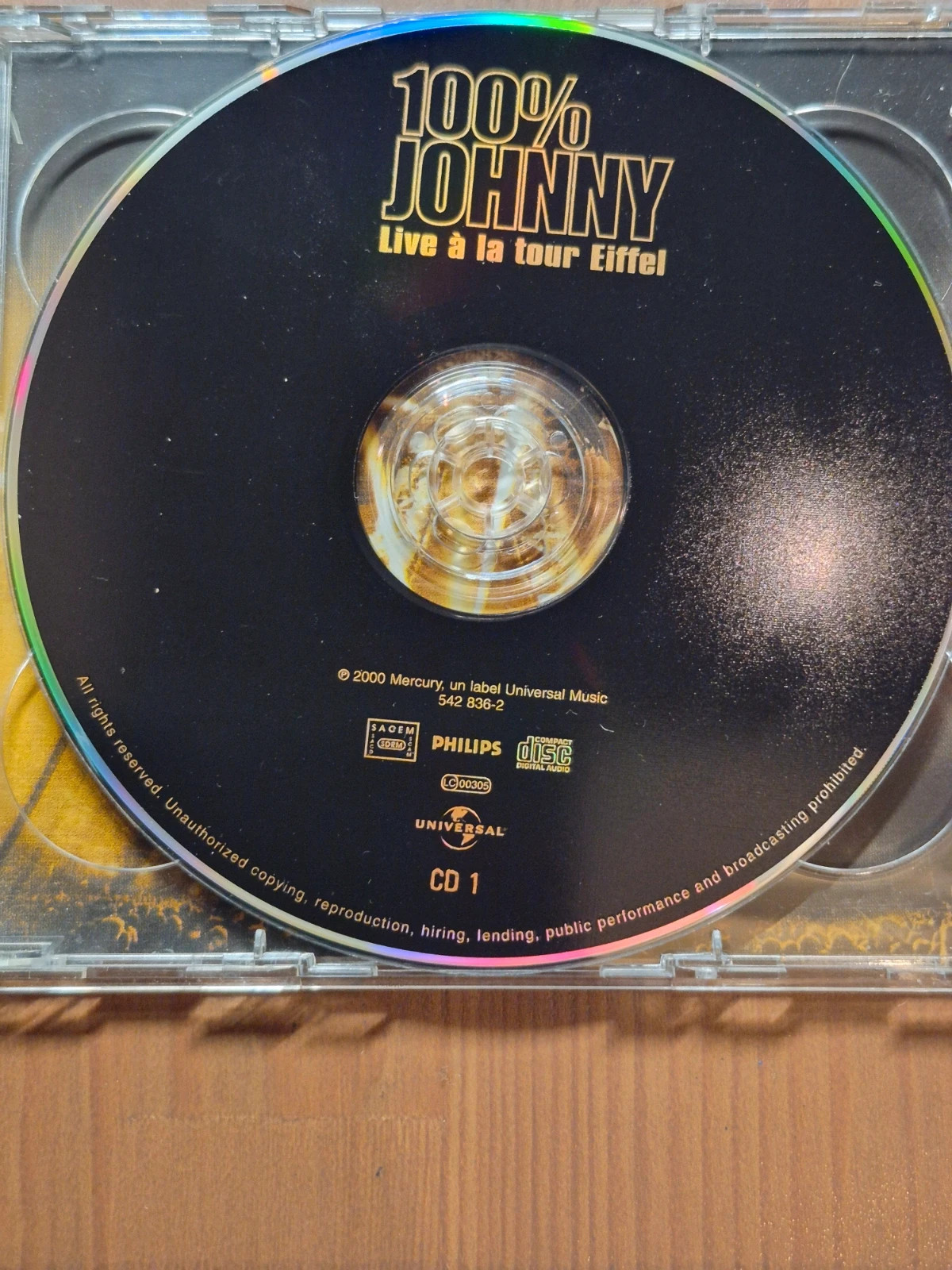 Cd audio 100% Johnny live à la tour eiffel 5