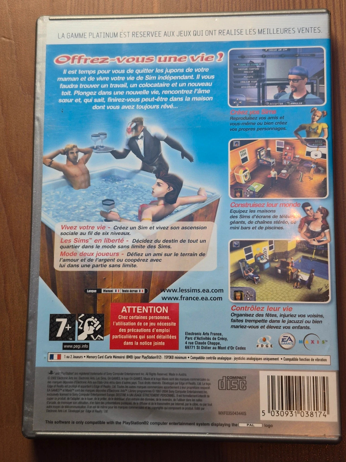 Jeu Les Sims pour PS2 complet 2