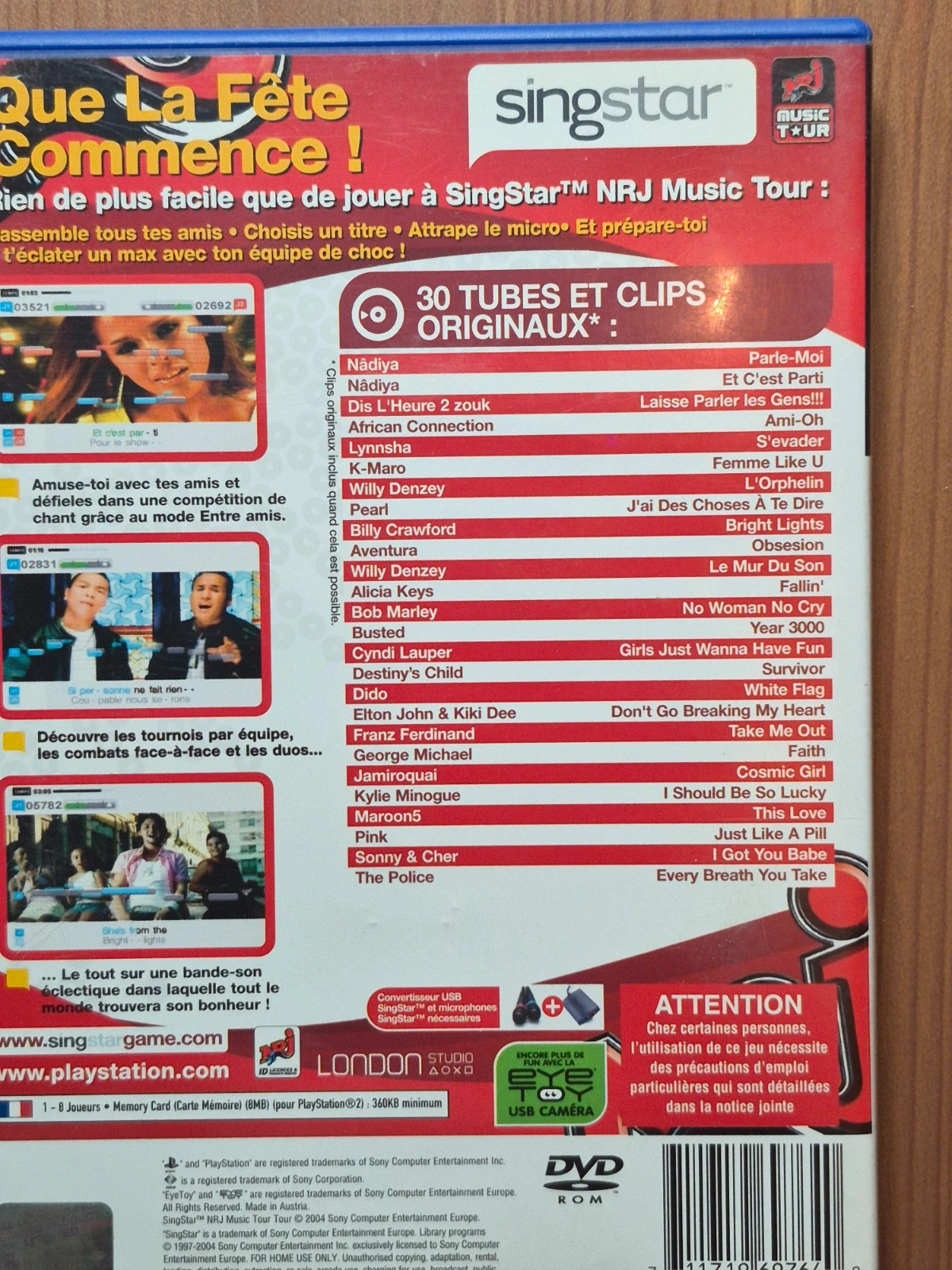 Jeu SingStar Nrj pour PS2 complet 2