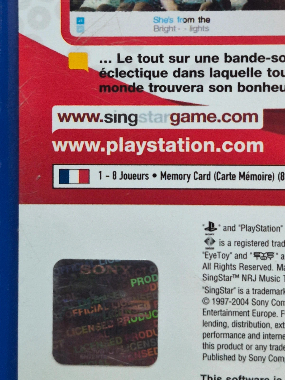 Jeu SingStar Nrj pour PS2 complet 4