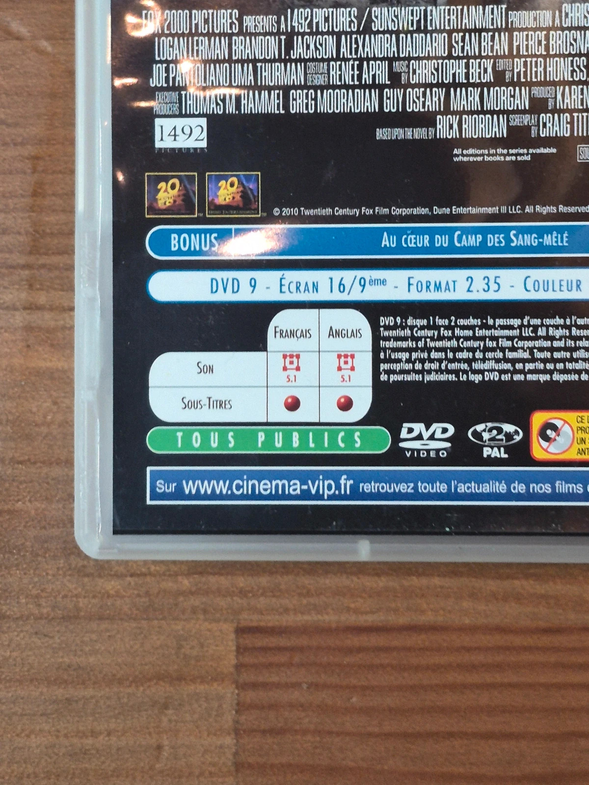 Dvd Percy Jackson le voleur de foudre 3