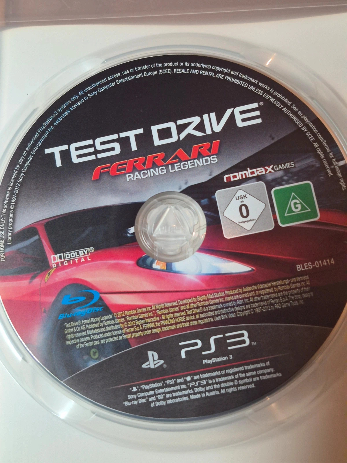Jeu Test Drive Ferrari racing legends PS3 5