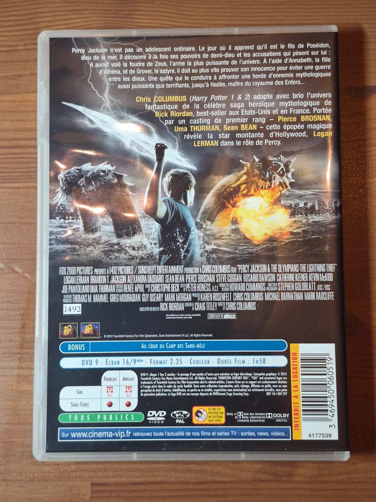 Dvd Percy Jackson le voleur de foudre 2