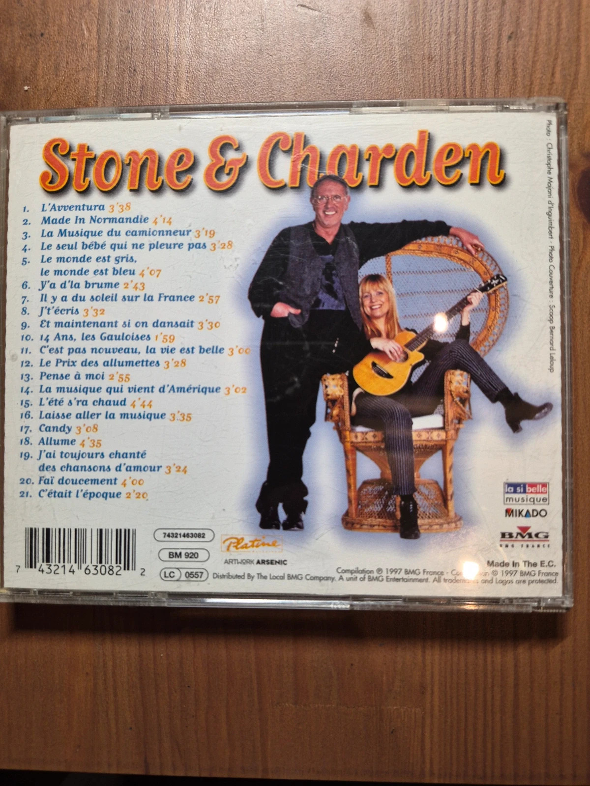 Cd audio Stone&Charden (version originales) 2