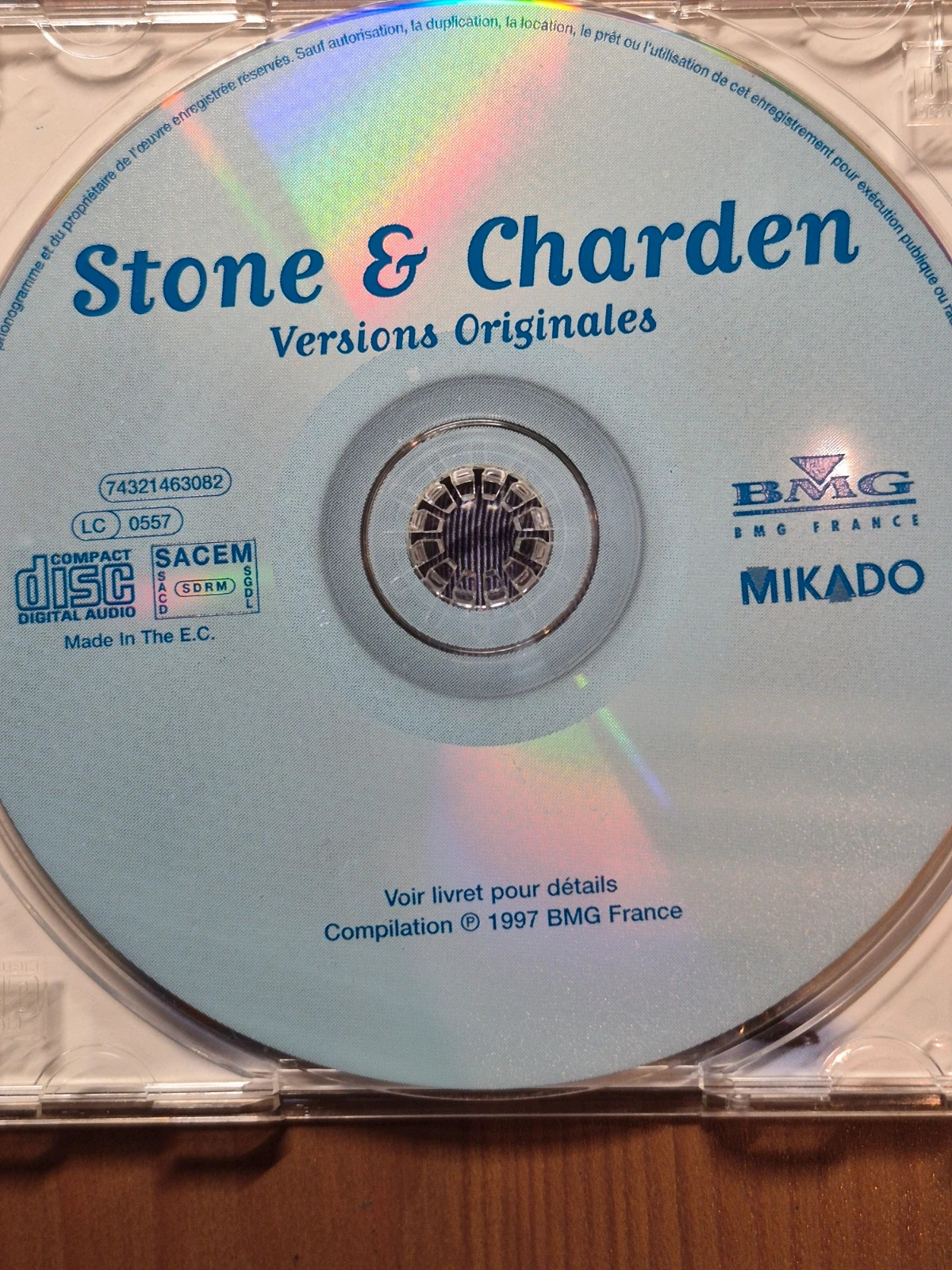 Cd audio Stone&Charden (version originales) 5