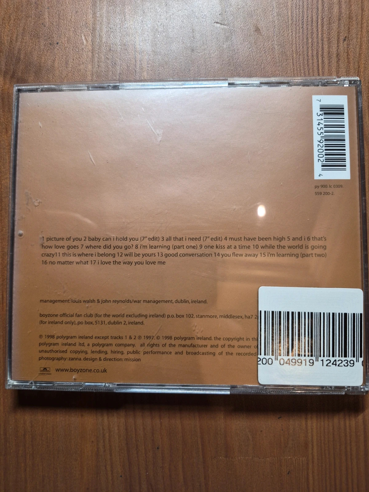 Cd audio Boyzone (where we belong) 2