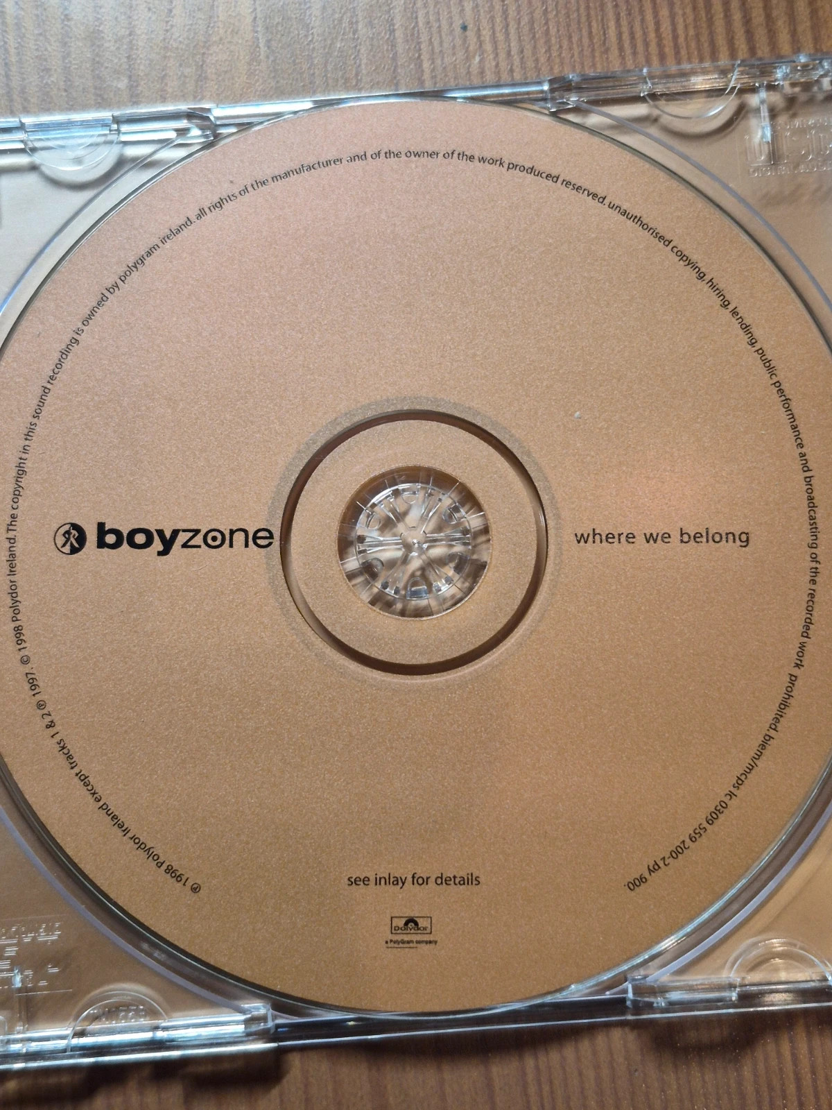 Cd audio Boyzone (where we belong) 5