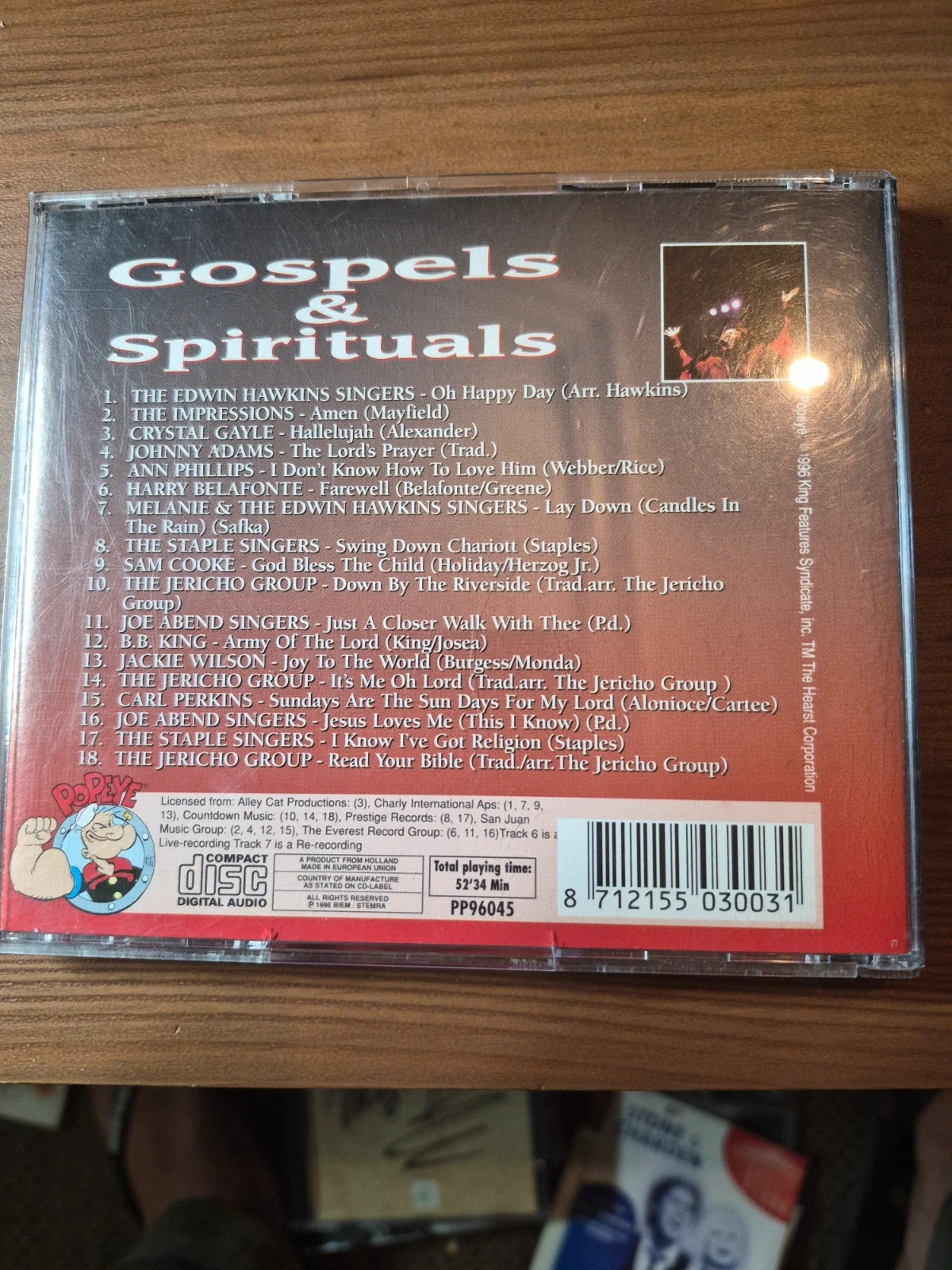 Cd audio Gospels&Spirituals Popeye 2