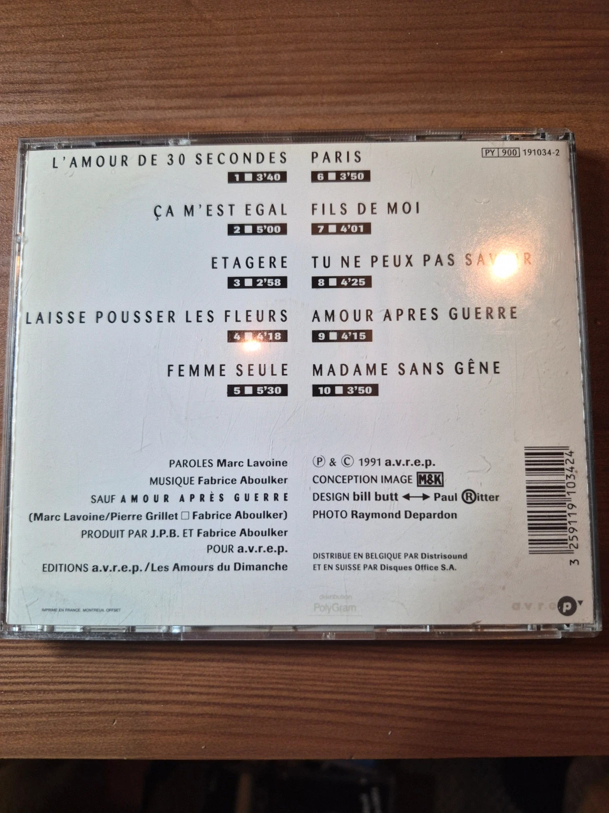 Cd audio Marc Lavoine(paris) 2